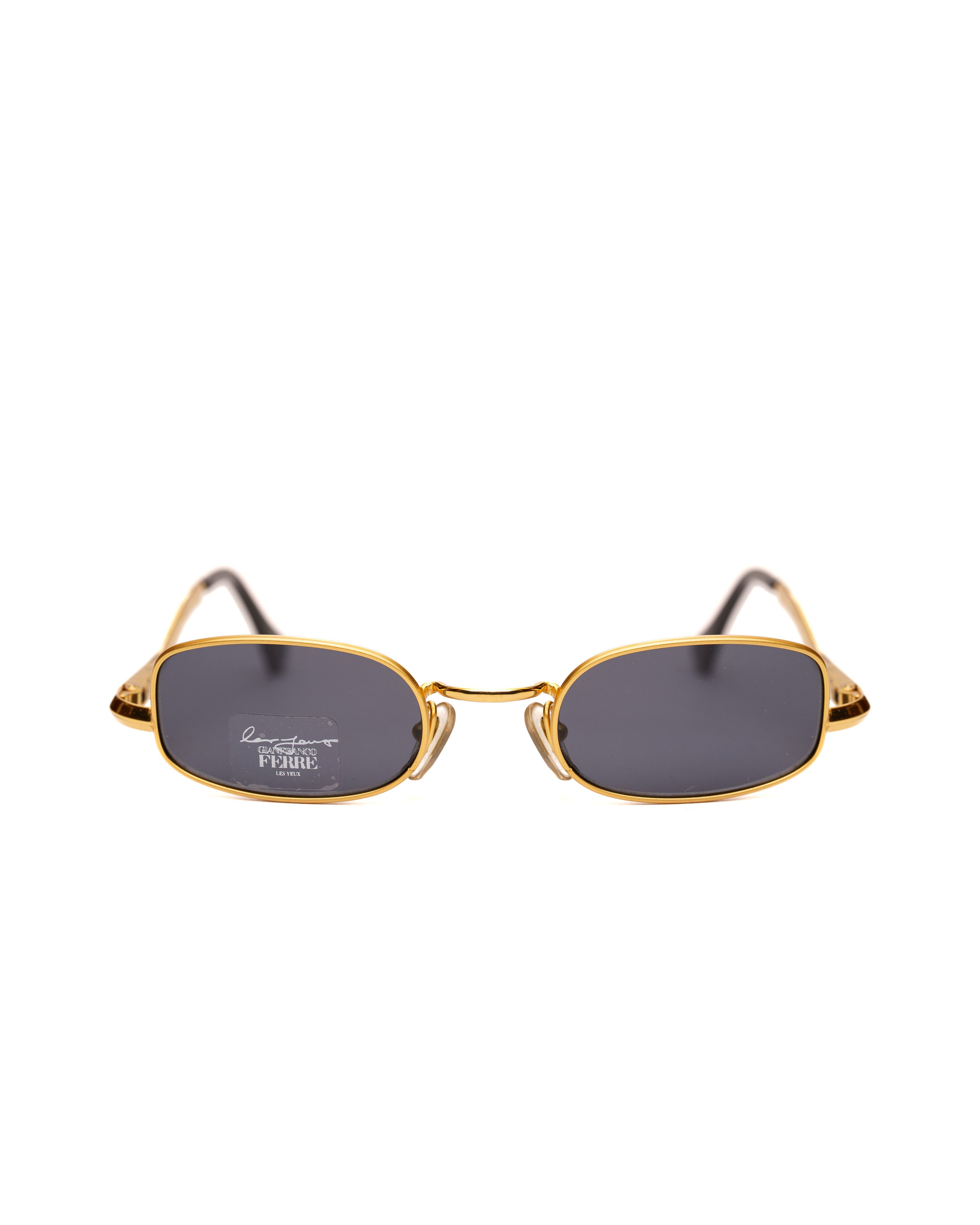 Gianfranco Ferre Gianfranco Ferre '90s Gold Rectangular Metal Sunglasses Size ONE SIZE - 2 Thumbnail