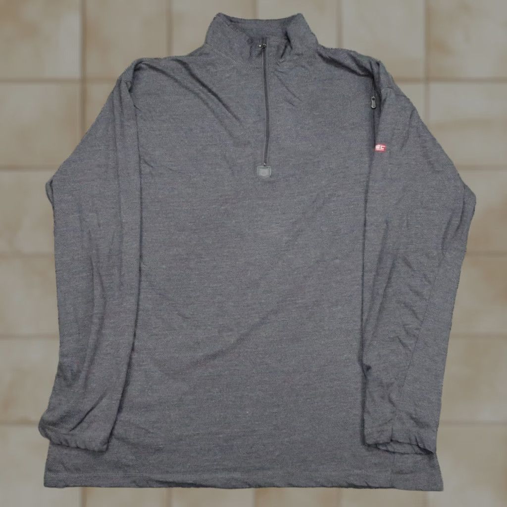 Vintage SCOTTeVEST Vest Mens XL Gray Pullover Quarter Zip Travel Pocket Mock Neck Size US XL / EU 56 / 4 - 1 Thumbnail