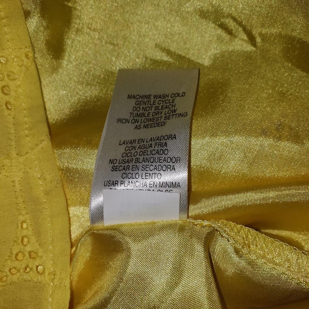 Designer CT515 Studio One New York Yellow Mini Button Down Dress 12 Size XL / US 12-14 / IT 48-50 - 4 Thumbnail