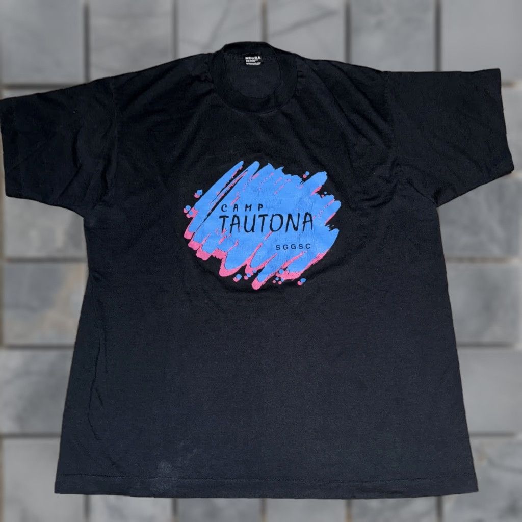 Vintage VINTAGE Screen Stars Single Stitch Made In USA Girl Scouts Camp T-Shirt Black 2XL Men Shirt Size US XXL / EU 58 / 5 - 1 Thumbnail
