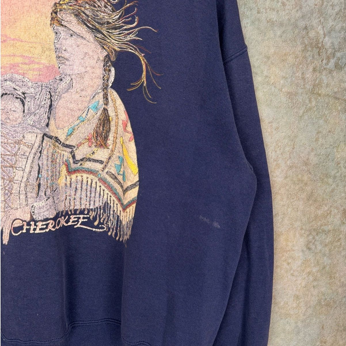 The Mountain × Vintage VTG 80s Native American Woman Graphic Sweatshirt M Cherokee Size US M / EU 48-50 / 2 - 8 Thumbnail