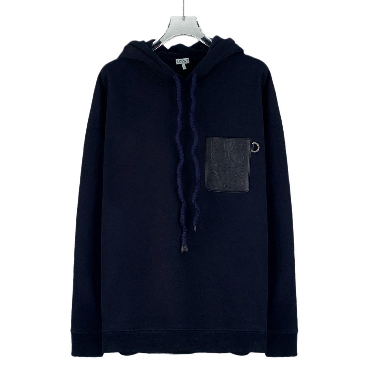 Loewe Loewe Logo Leather Patch Embossed Hooded Sweatshirt K26WX Size US M / EU 48-50 / 2 - 1 Thumbnail