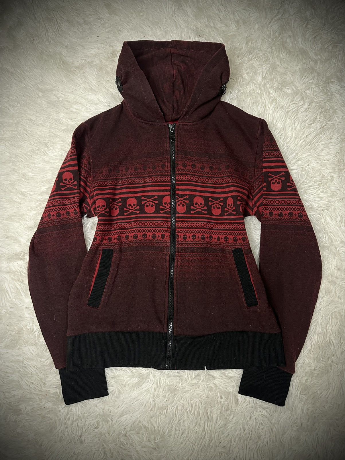 If Six Was Nine 💥rare💥 in the attic bono skull maroon hoodie Size US L / EU 52-54 / 3 - 1 Thumbnail