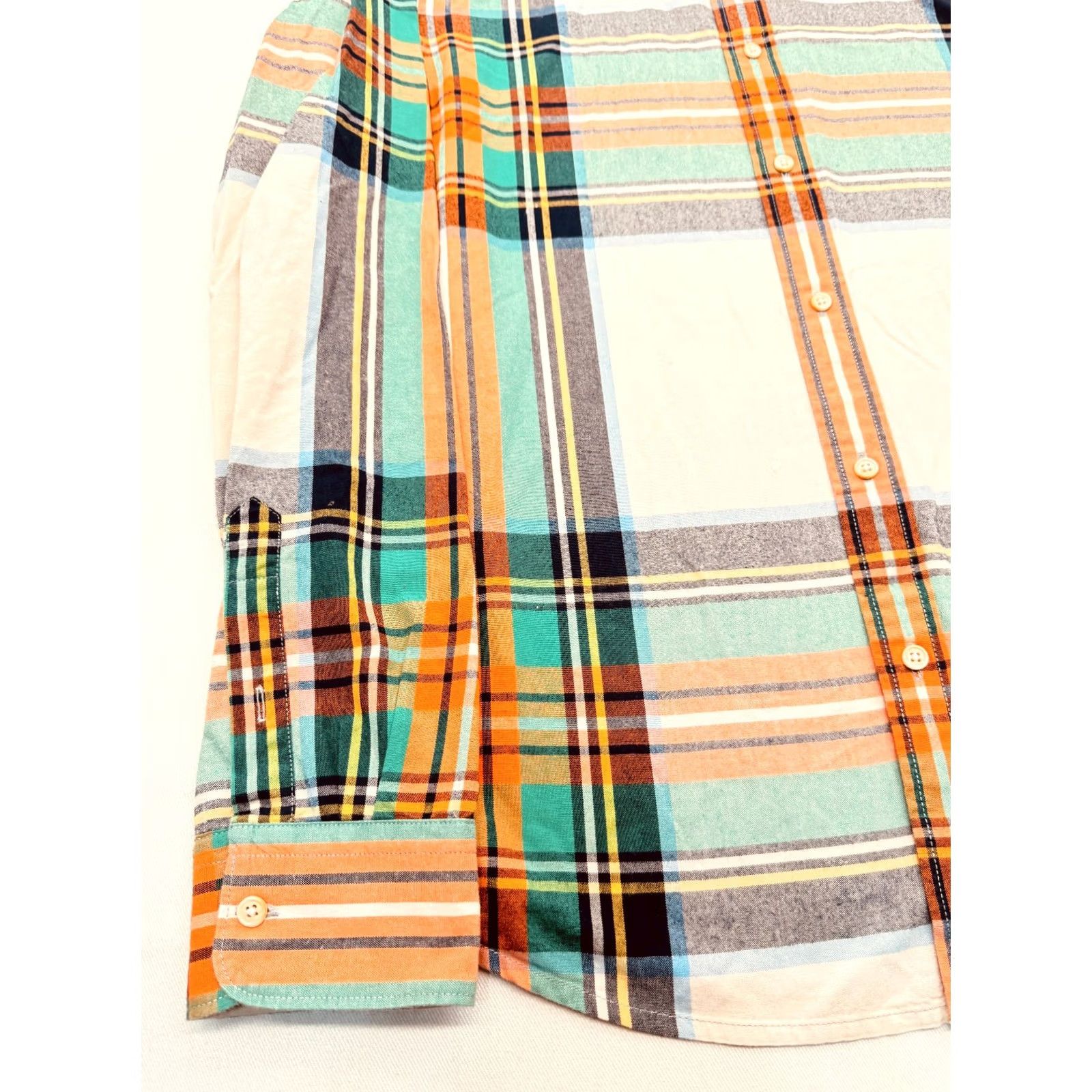 Scotch & Soda Scotch & Soda Shirt XL Mens Green Multicolour Regular Cotton Button-Up Long Sleeve Twill Striped 2884 Size US XL / EU 56 / 4 - 3 Thumbnail