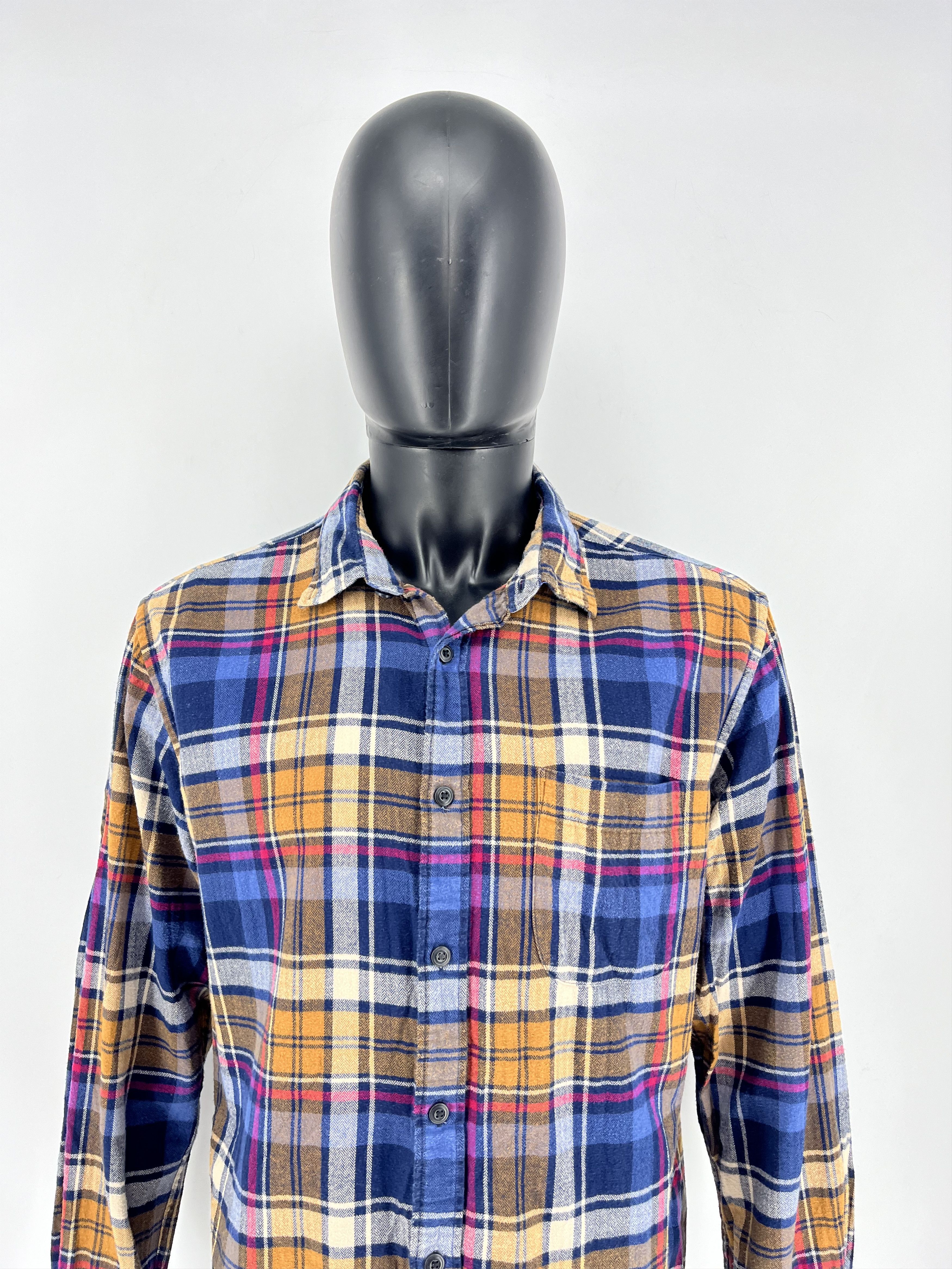 Flannel × Uniqlo × Vintage Vintage Uniqlo Flannel Shirt Button Up Travis Scott Style Size US XL / EU 56 / 4 - 1 Thumbnail