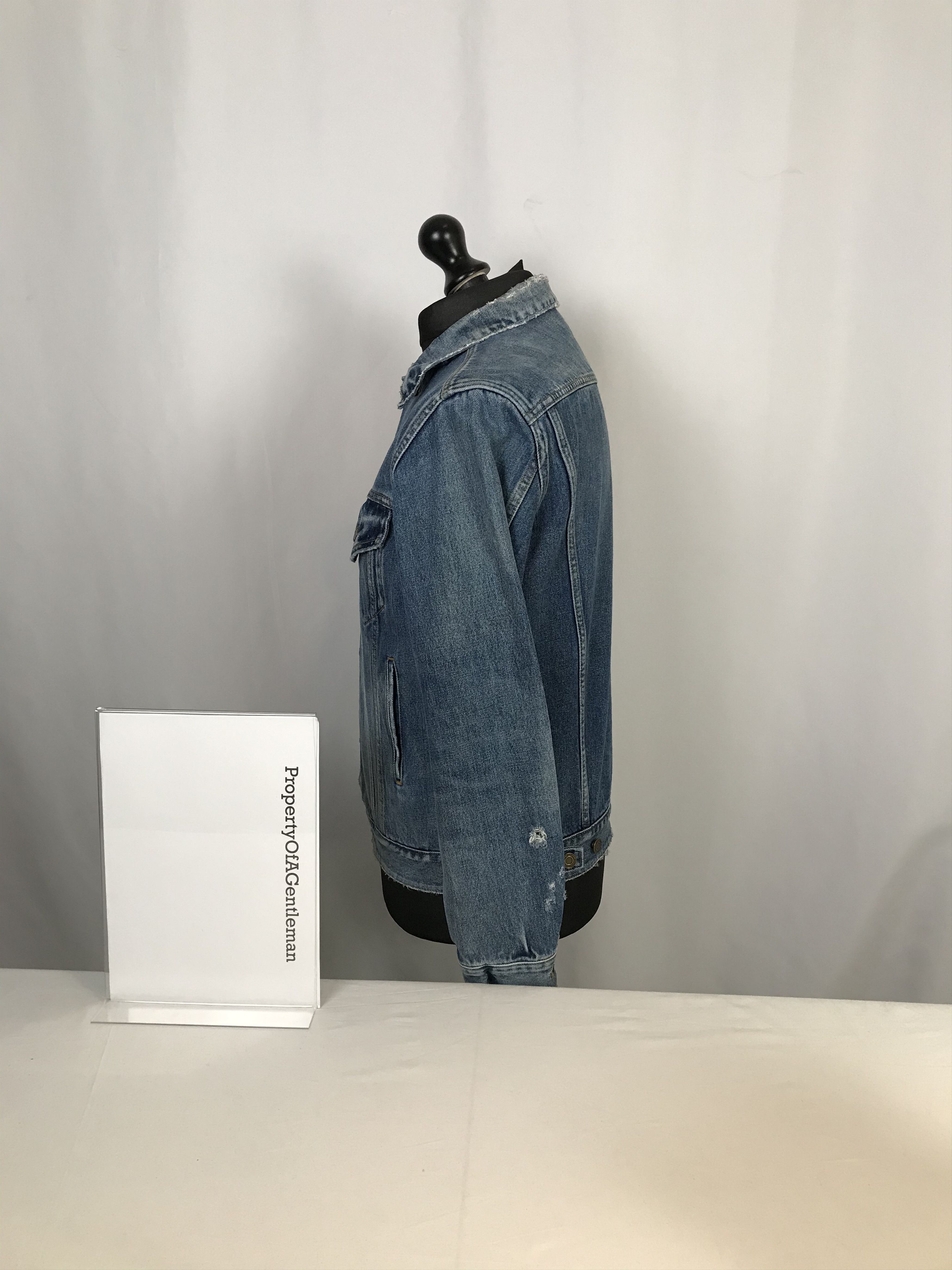 Denim Jacket with Palm Tree Shoulder Patch Menswear