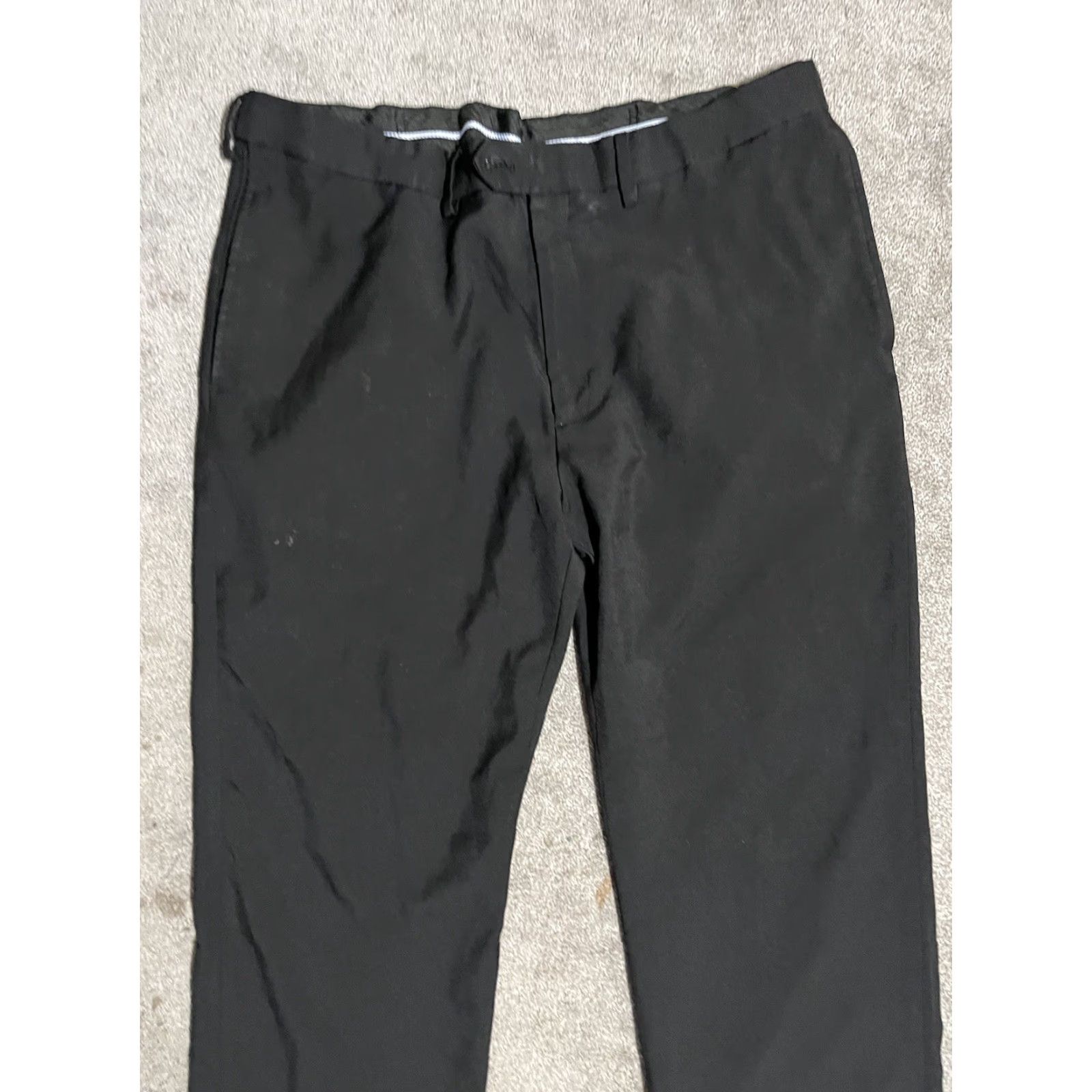 Haggar Haggar Black Flat Front Mens Pants 38x30 Classic Fit Dress Pants Belt Loops Men Size US 38 / EU 54 - 2 Thumbnail