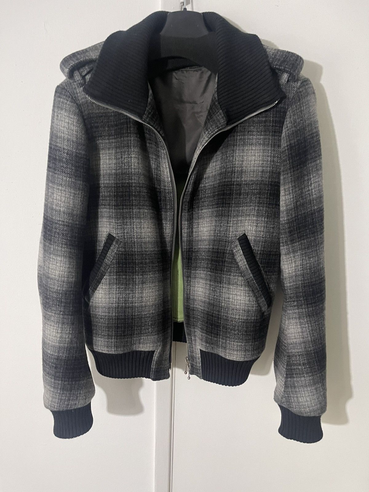 Alexander McQueen × MCQ × McQ Alexander McQueen Rare McQ Alexander McQueen Plaid Bomber Jacket Wool Size US M / EU 48-50 / 2 - 1 Thumbnail