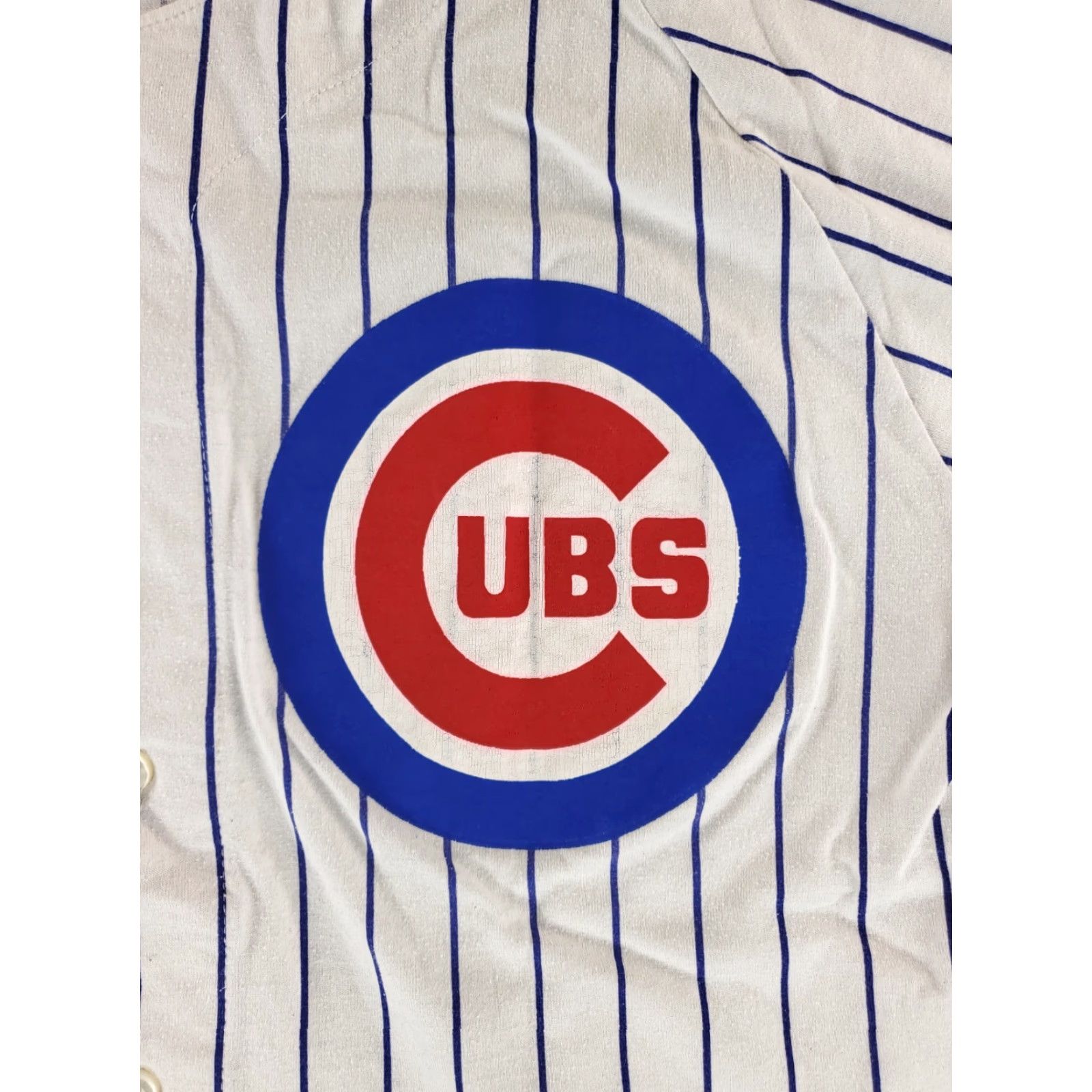 Russell Athletic VINTAGE Chicago Cubs T Shirt Jersey Pin Stripe White Made USA Mens XL Shirt Size US XL / EU 56 / 4 - 3 Thumbnail