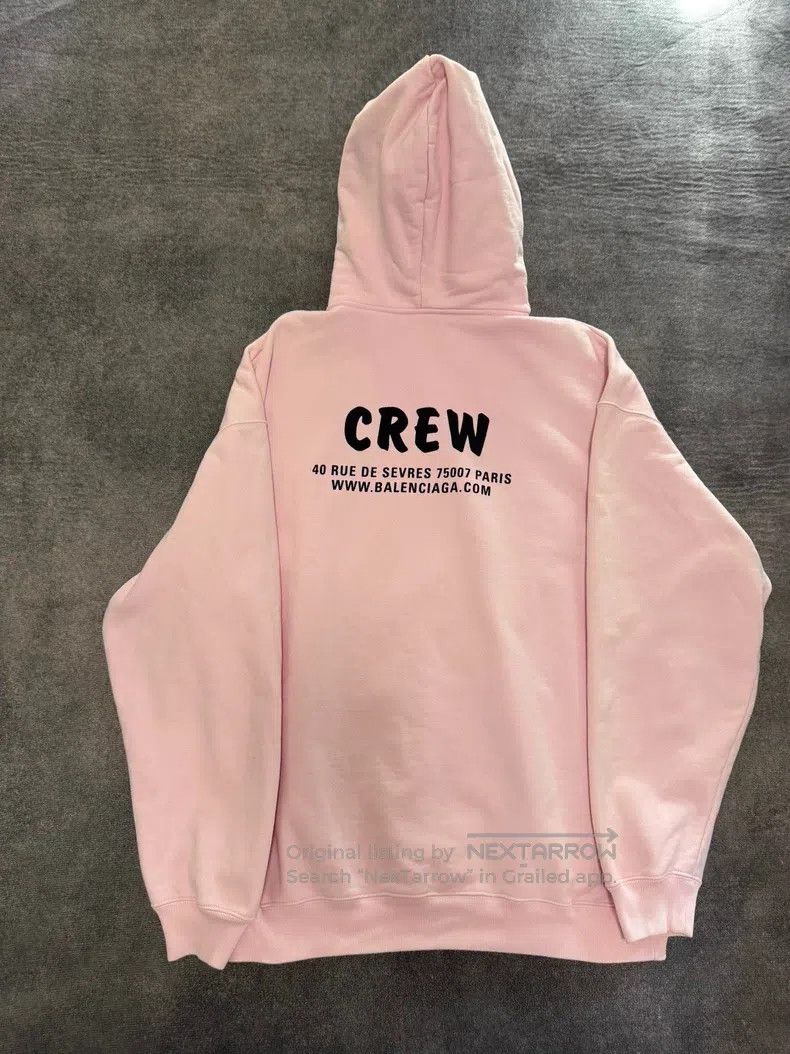 Balenciaga Balenciaga Pink Logo Hoodie Size US S / EU 44-46 / 1 - 2 Thumbnail