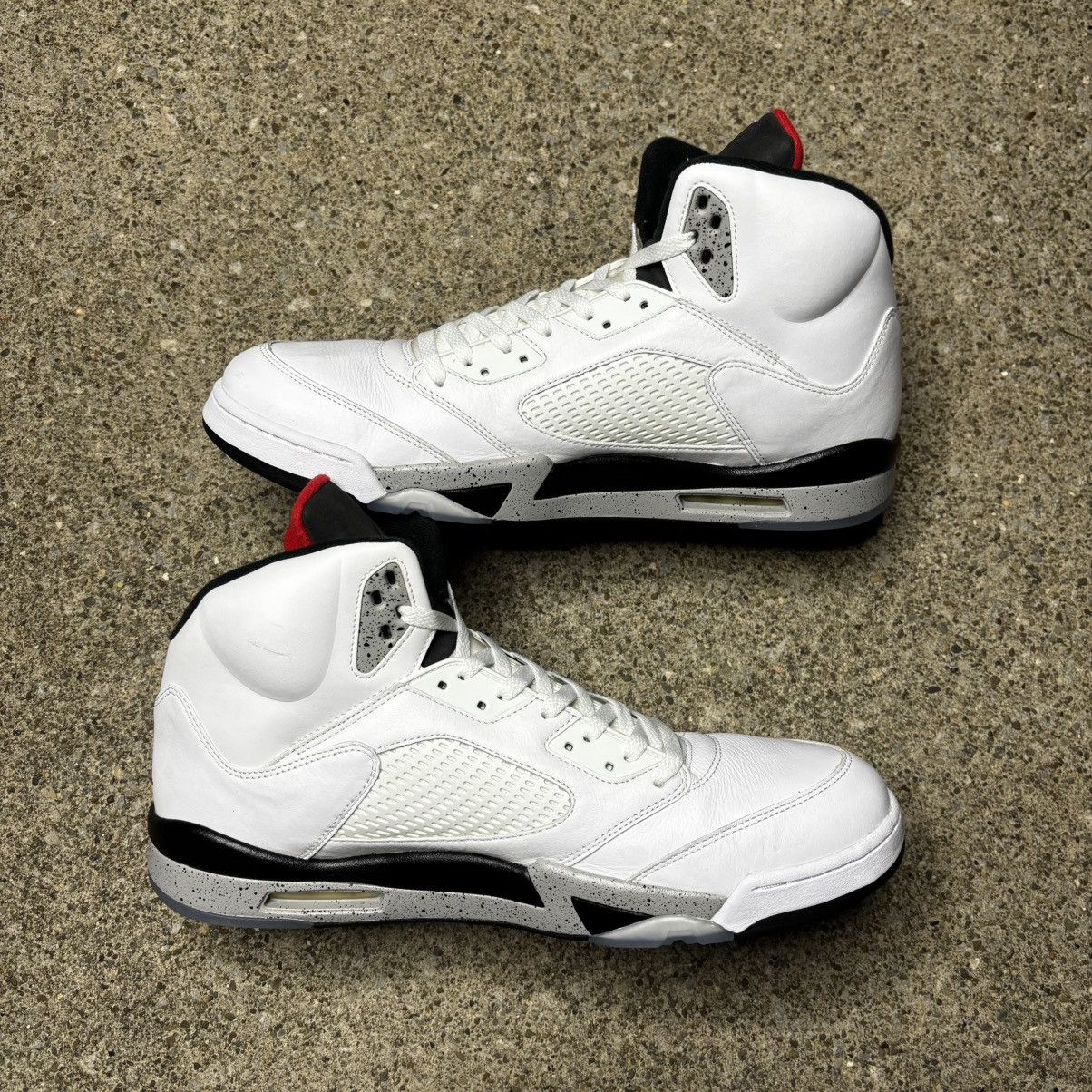 Jordan Brand Size 17-Jordan 5 White Cement 2017 Lightly Worn No Box not15 Size US 15 / EU 48 - 2 Thumbnail
