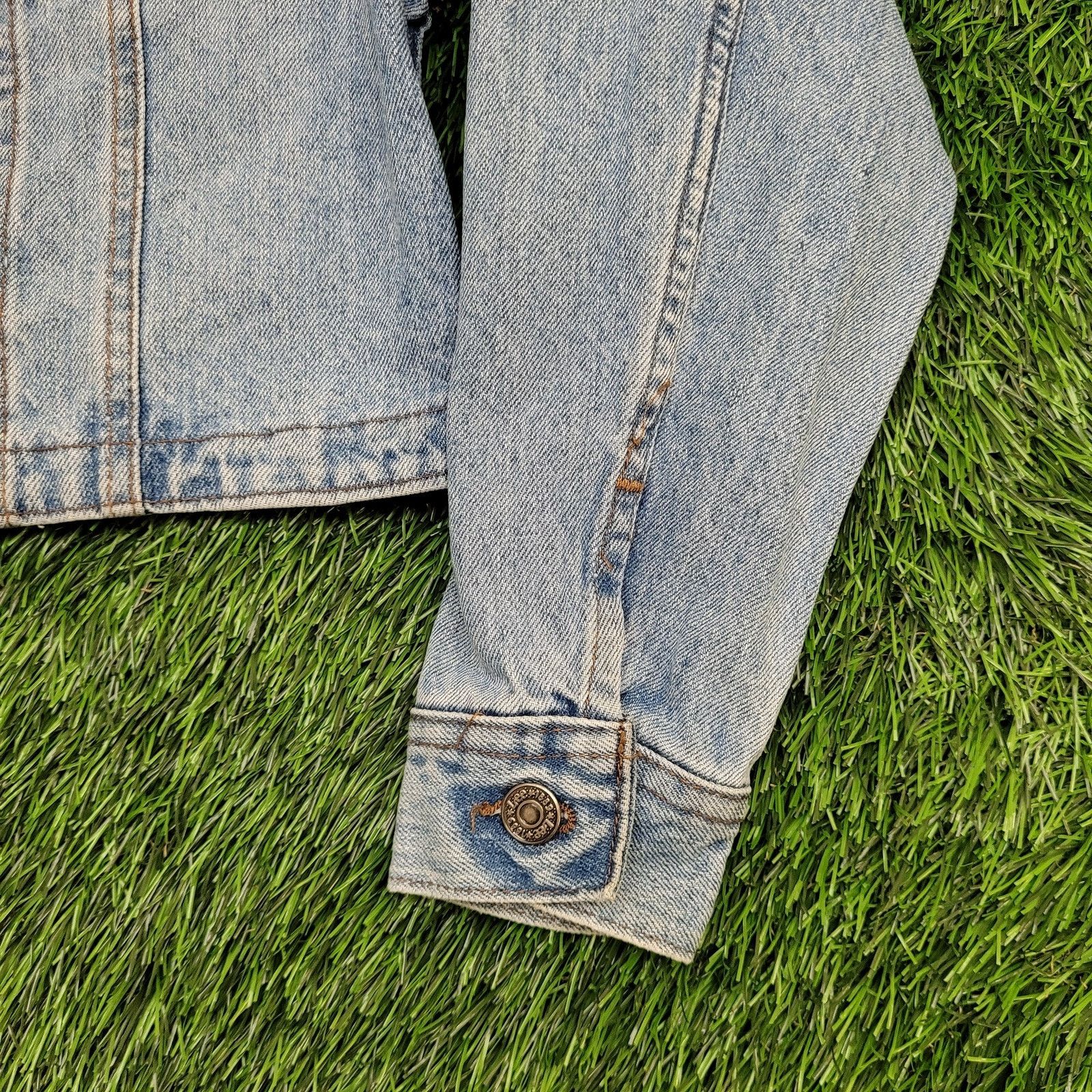 Lee VTG 80s LEE Denim Cropped Jean Jacket Womens S/M 19x18 Faded Size M / US 6-8 / IT 42-44 - 5 Thumbnail