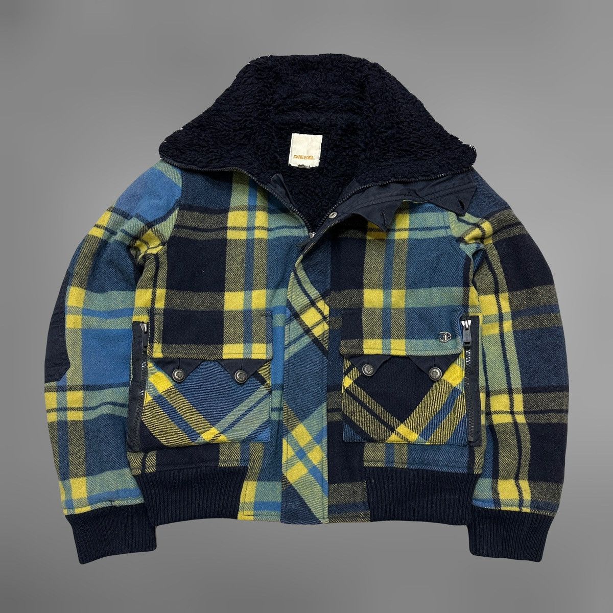 Designer × Diesel Diesel avant-garde wool jacket y2k Size S / US 4 / IT 40 - 1 Thumbnail