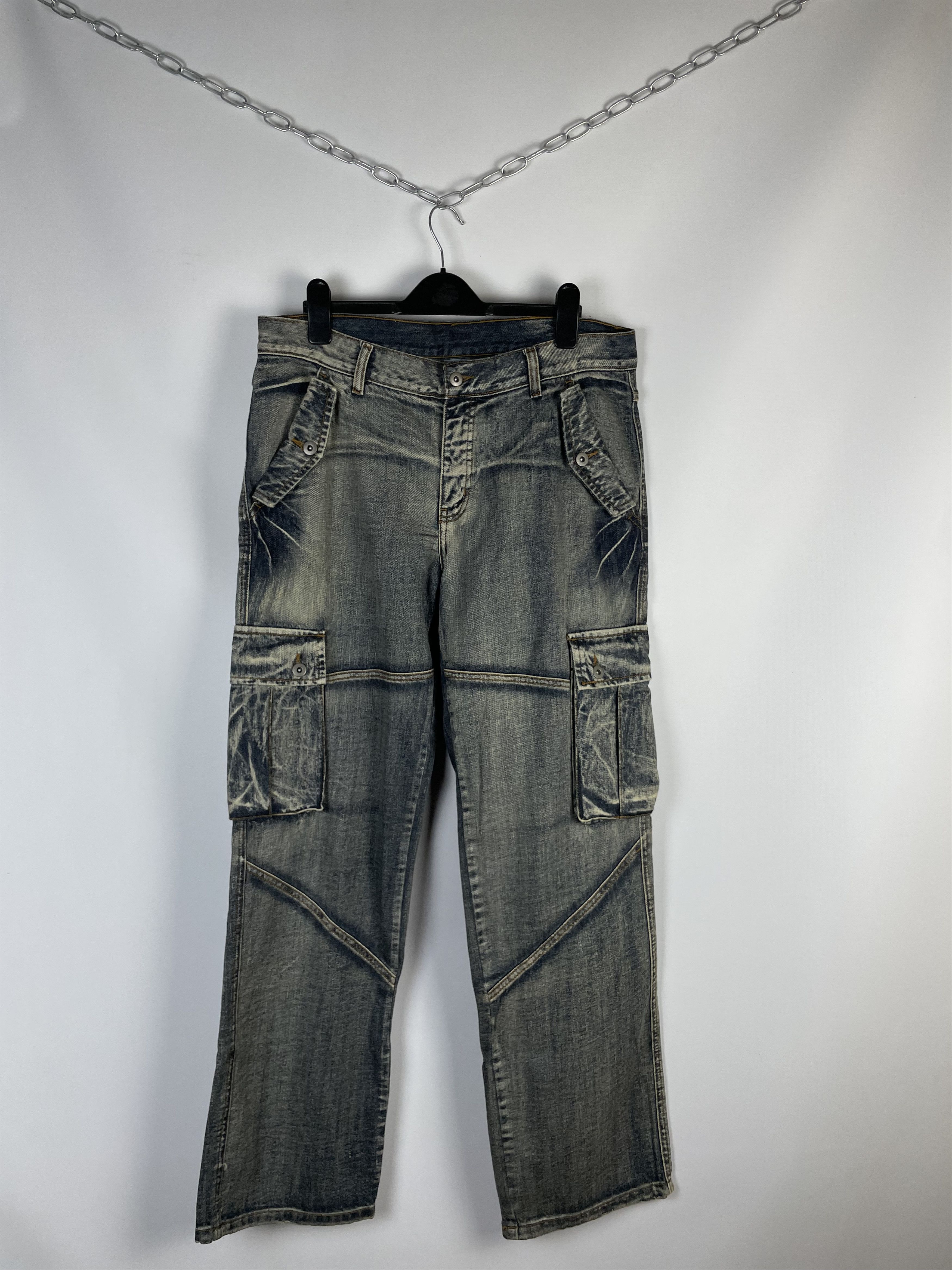 Vintage Vintage Y2K Cargo Jeans Denim Size US 36 / EU 52 - 6 Thumbnail