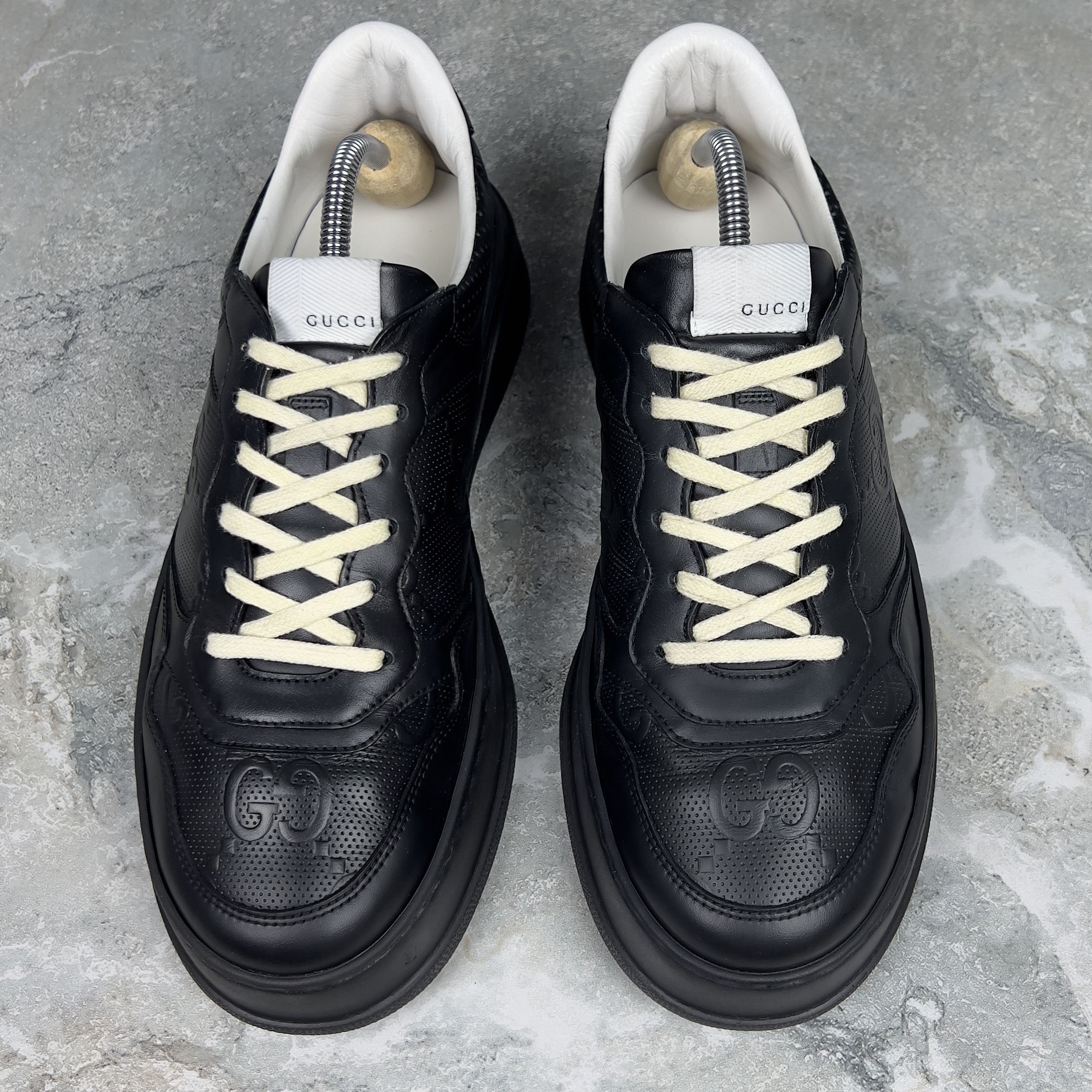 Gucci Gucci Chunky GG Embossed Logo Trainer Sneaker Leather Size US 9.5 / EU 42-43 - 6 Thumbnail