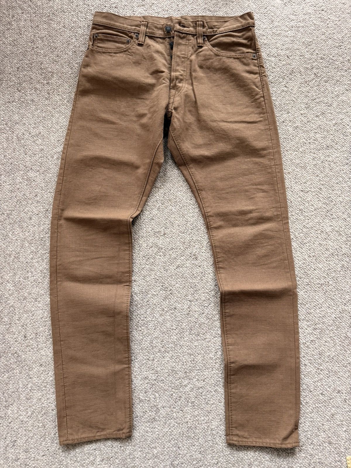 Japan Blue 1175 13.5oz Duck Canvas Pants Relaxed Tapered Fit Size US 33 - 1 Thumbnail