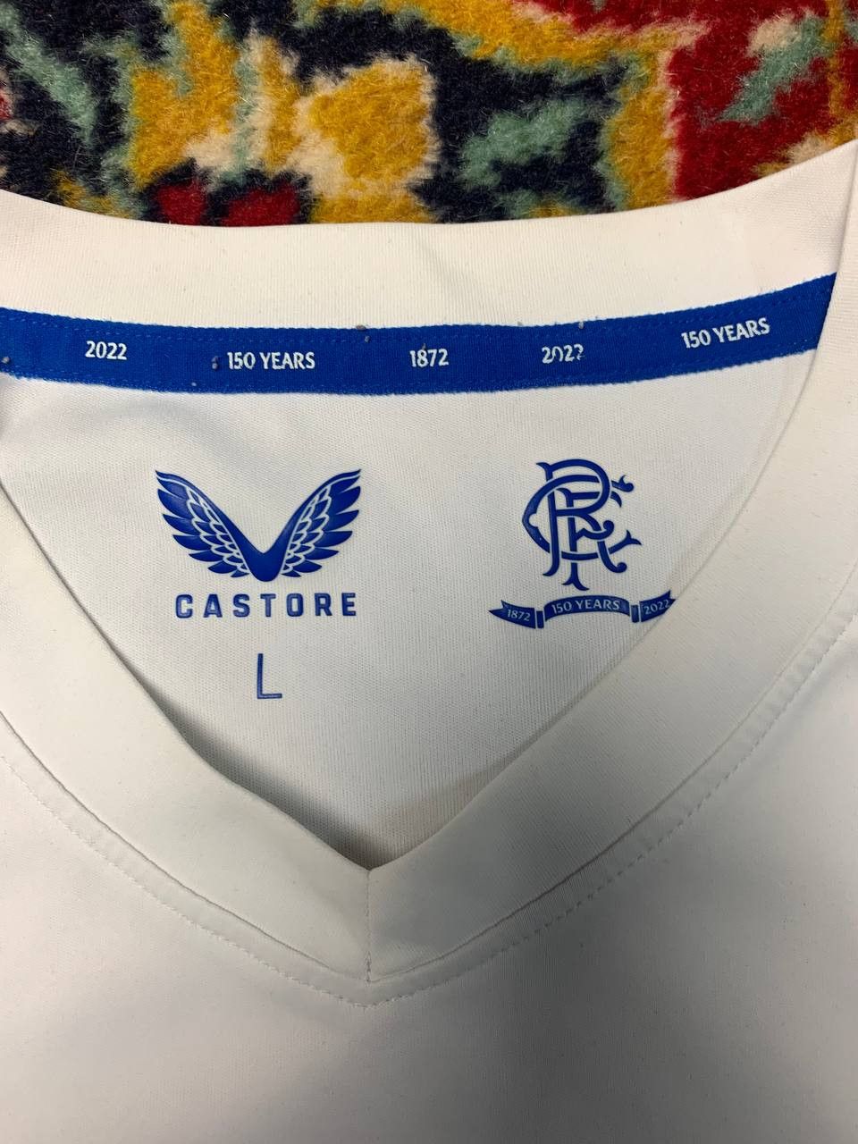 Vintage Castore Glasgow Rangers 150 Years Anniversary soccer jersey Size US L / EU 52-54 / 3 - 3 Thumbnail