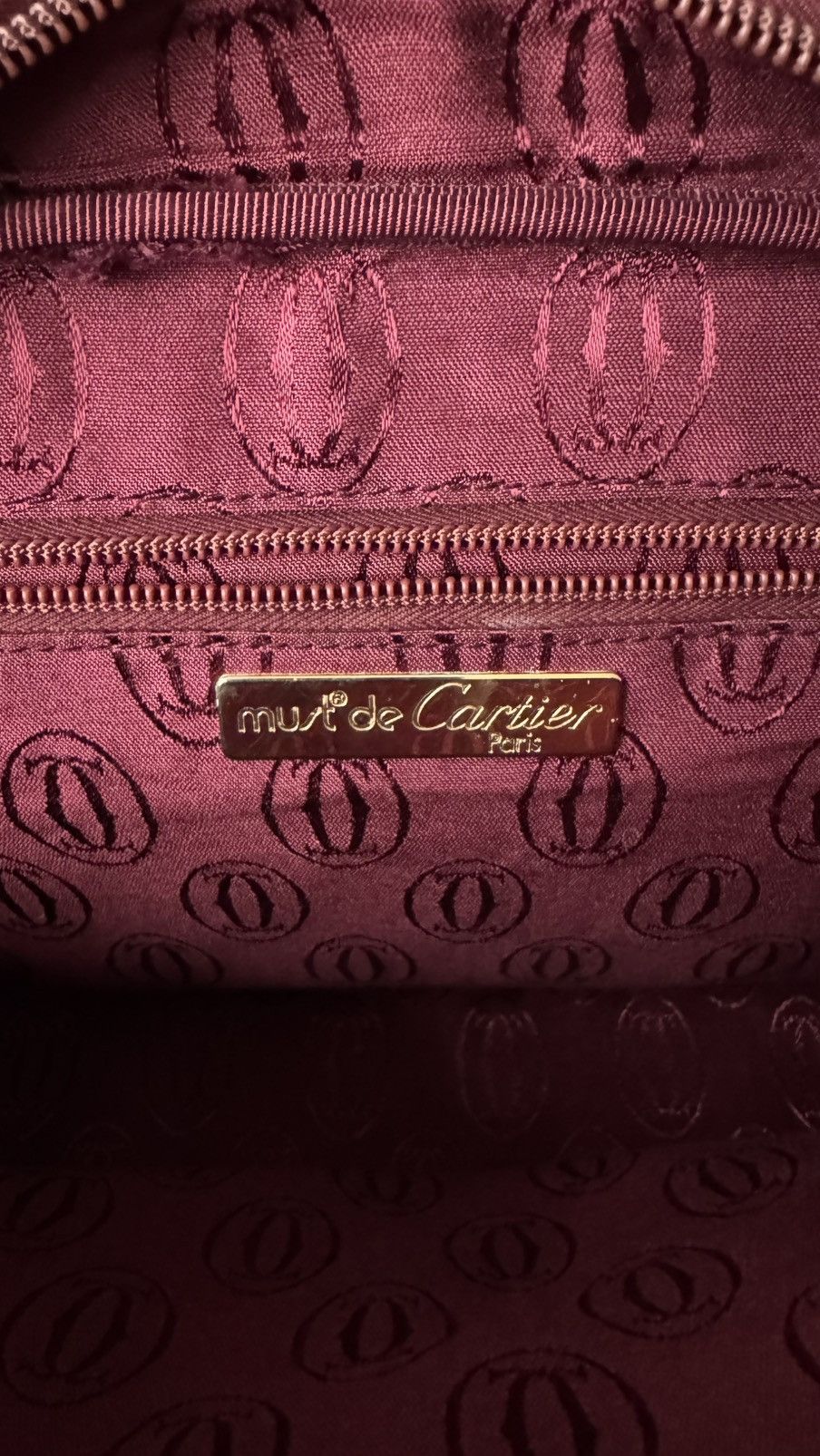 Cartier Cartier Must de Cartier Burgundy Leather Shoulder Bag Size ONE SIZE - 12 Thumbnail