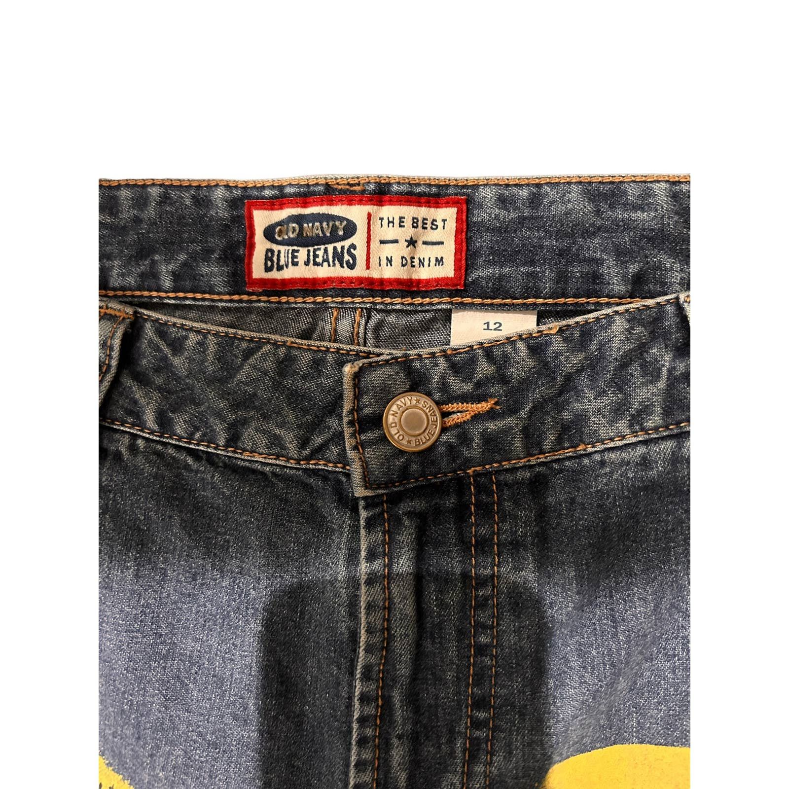Old Navy Factory Graphic Mid Rise Jeans 12 30W x Inseam 32