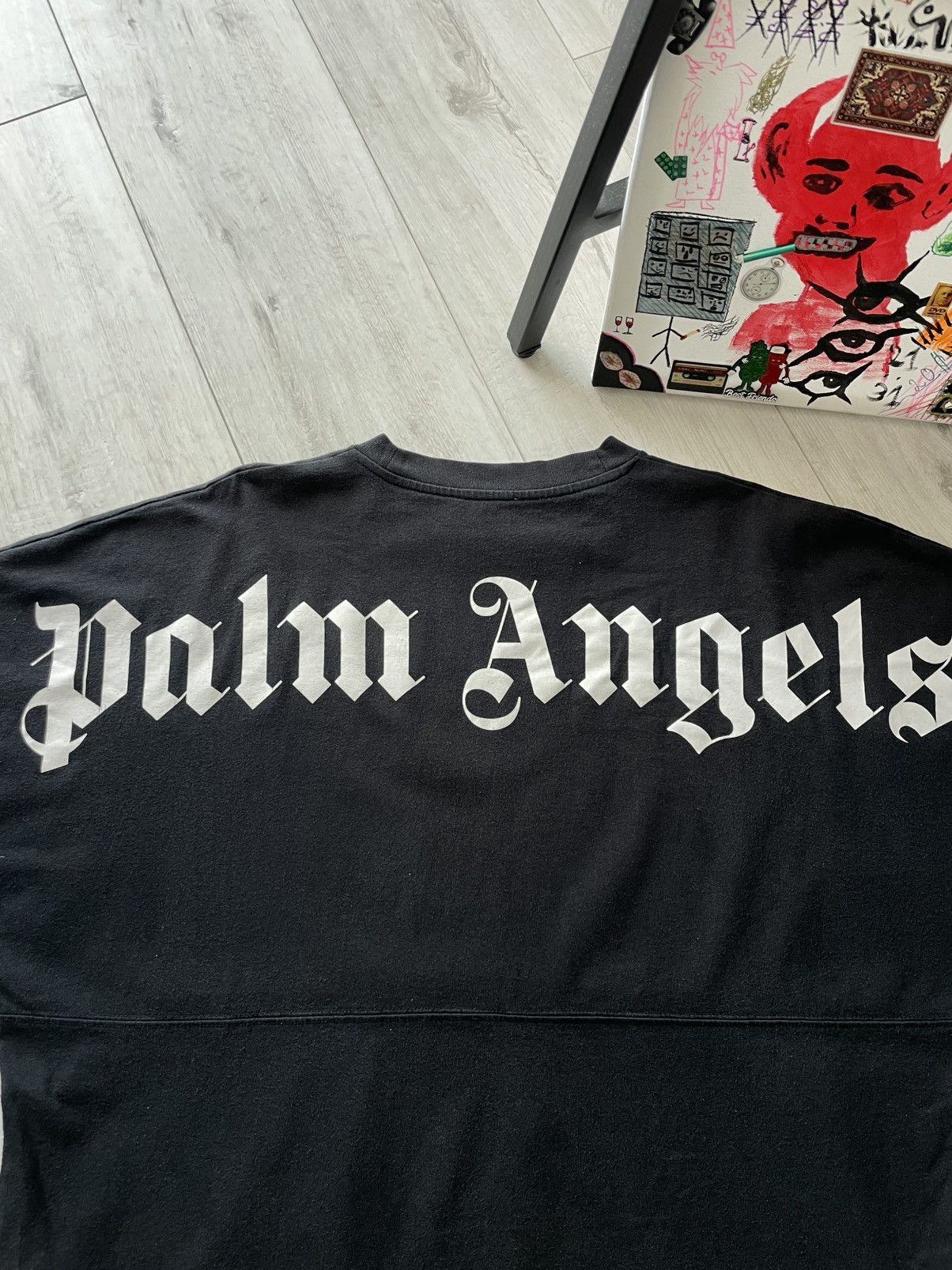 Palm Angels Palm Angels Black T-Shirt Big Logo Size US M / EU 48-50 / 2 - 5 Thumbnail