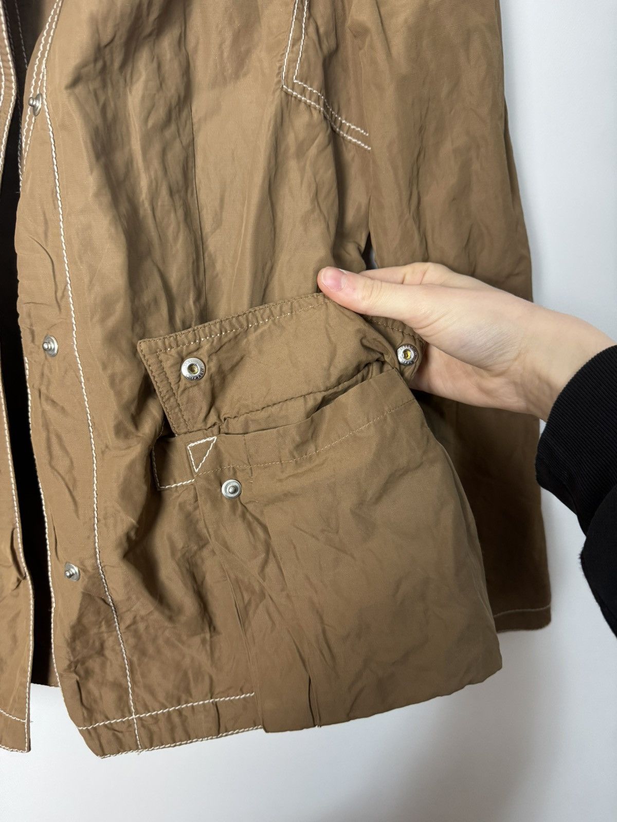 Moncler Moncler Light Brown Utility Jacket Luxury Designer Size M / US 6-8 / IT 42-44 - 10 Thumbnail
