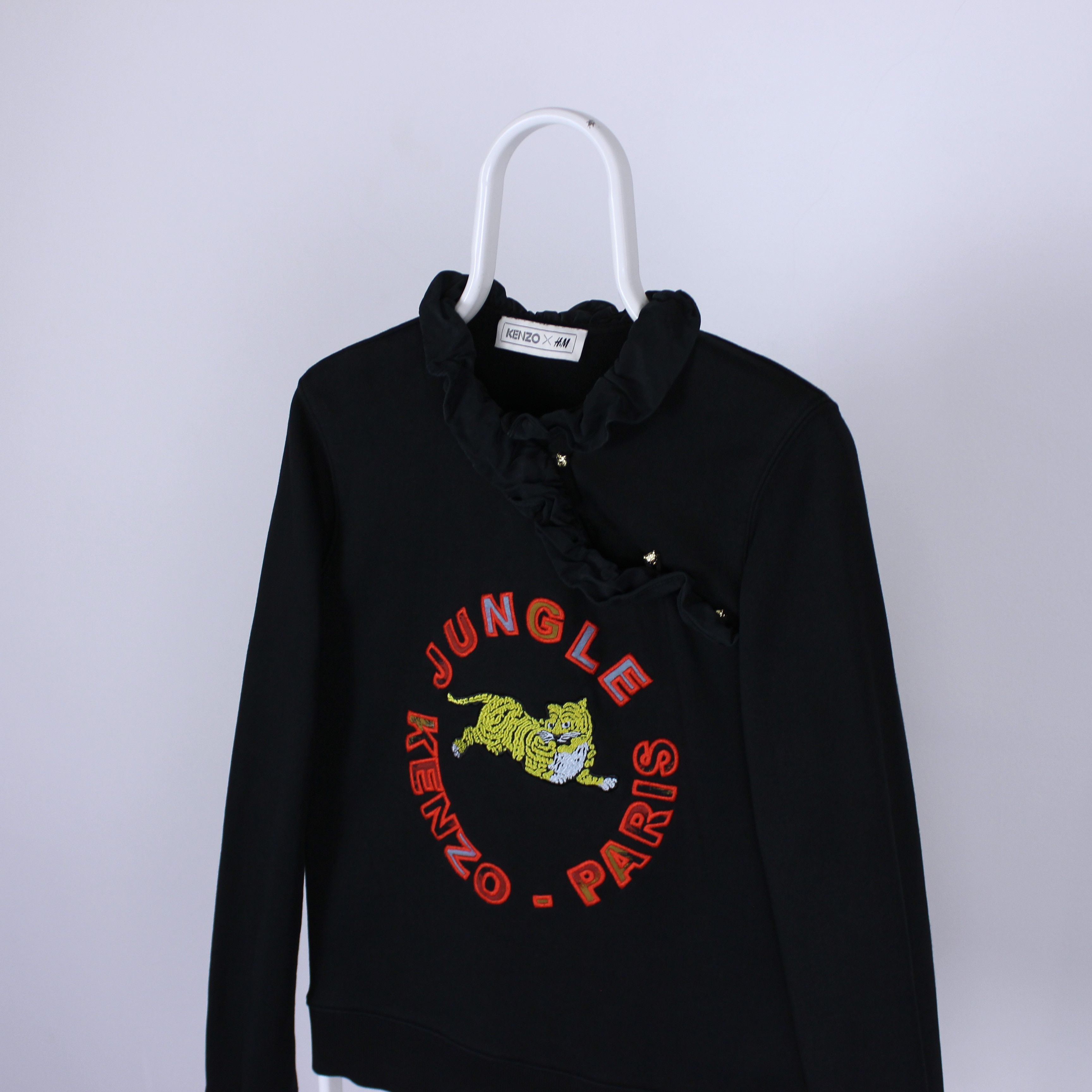 H&M × Kenzo KENZO & H&M Black Logo Jungle Sweatshirt Jumper Size M Size M / US 6-8 / IT 42-44 - 1 Thumbnail