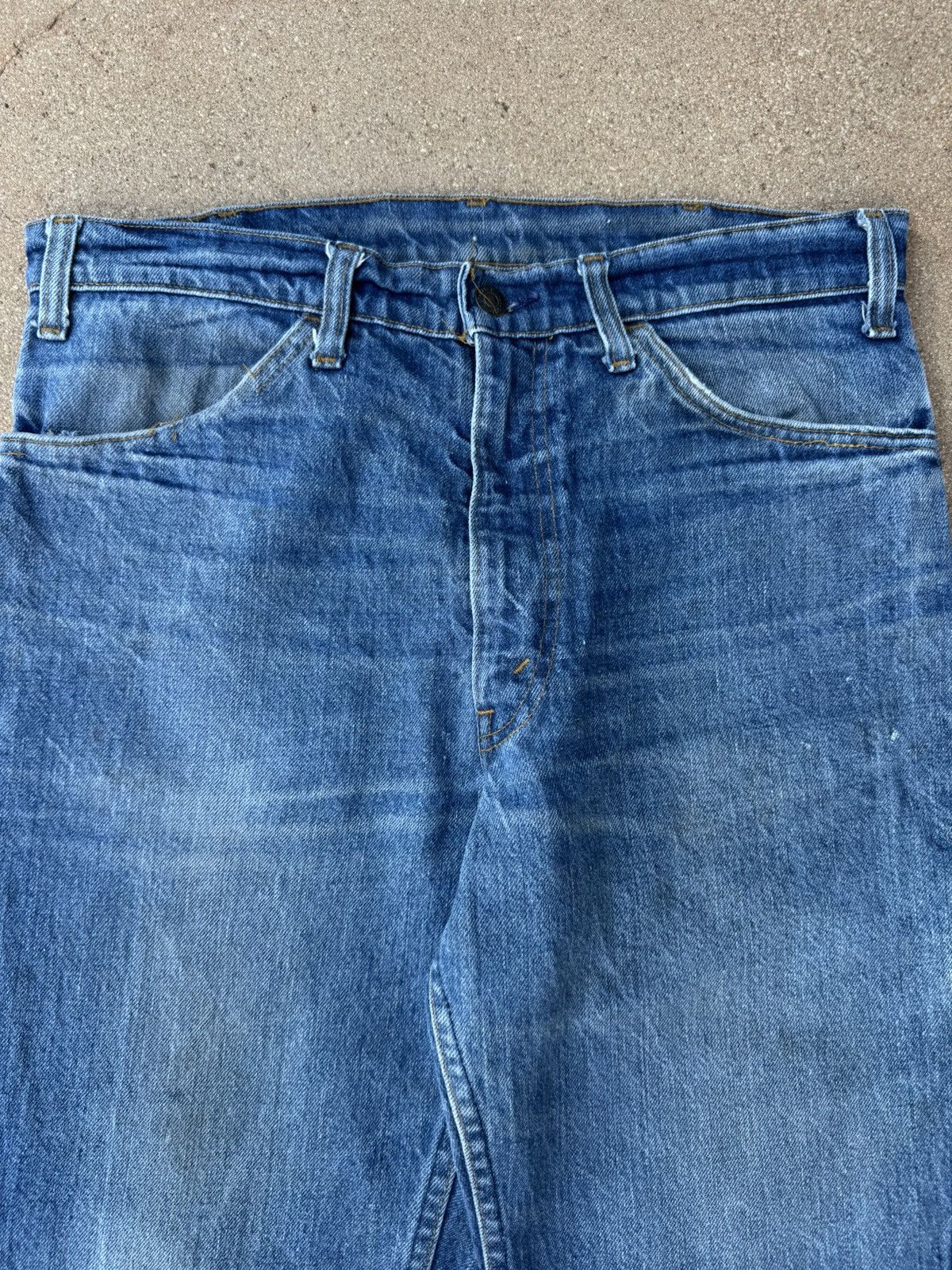 Levi's Vtg 70’s Levi’s 646 Orange Tab Bellbottom Flare Jeans 33x28 Size US 33 - 4 Thumbnail