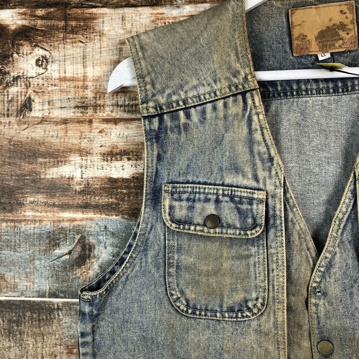 Japanese Brand Manx Blue Denim vintage Jacket Vest #A2511 Size US XL / EU 56 / 4 - 7 Thumbnail