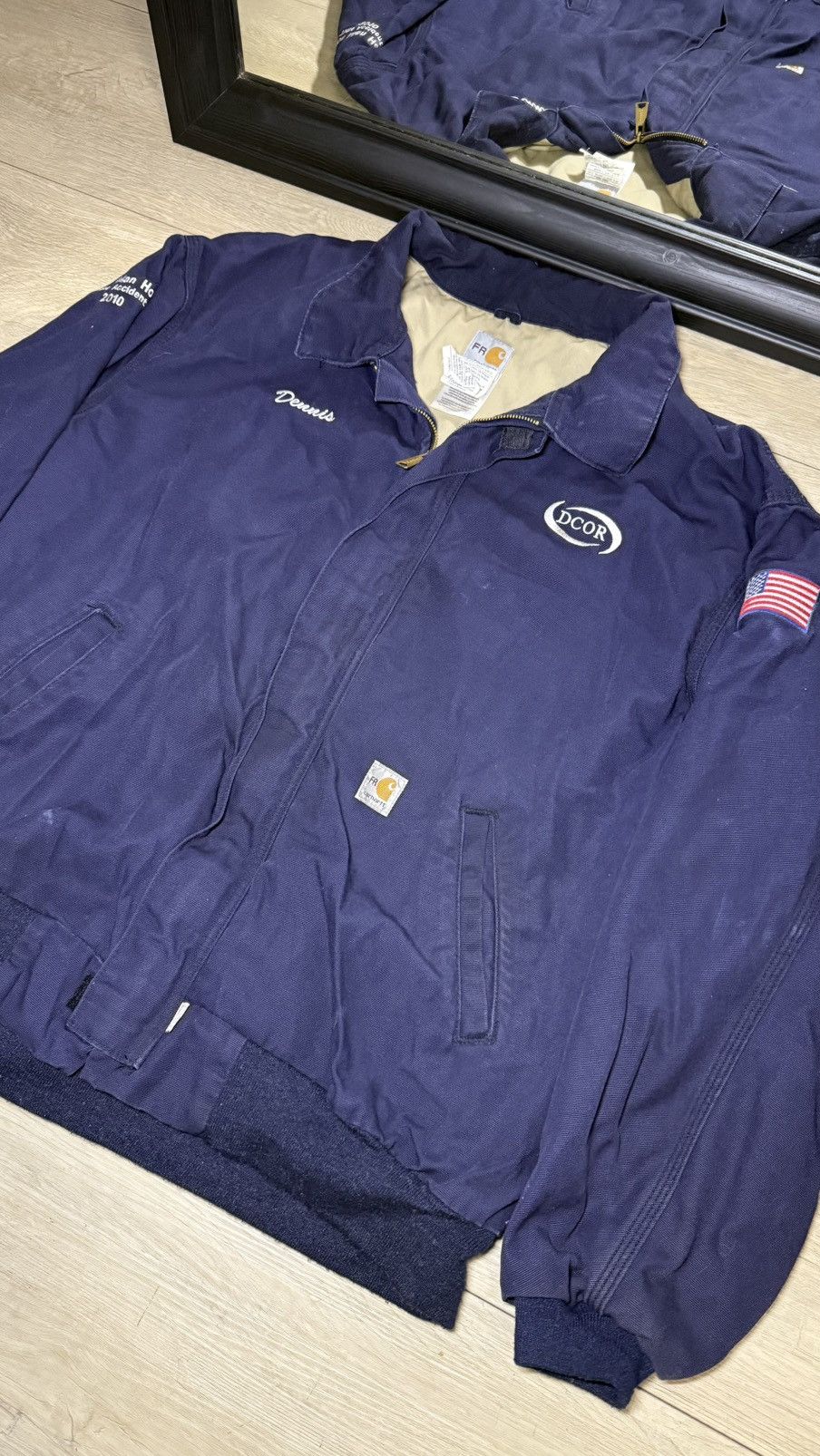 Carhartt Vintage Carhartt Fire Resistant FRJ020 Workwear Bomber Size US XXL / EU 58 / 5 - 2 Thumbnail