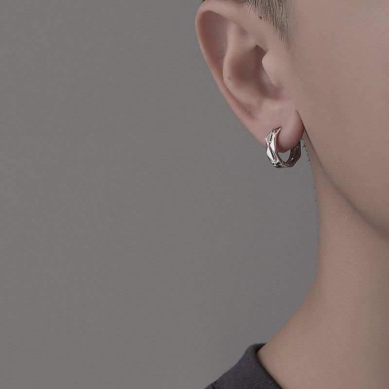 Jewelry Hip-hop Earrings One Pairs Chrome Jewelry Size ONE SIZE - 5 Thumbnail