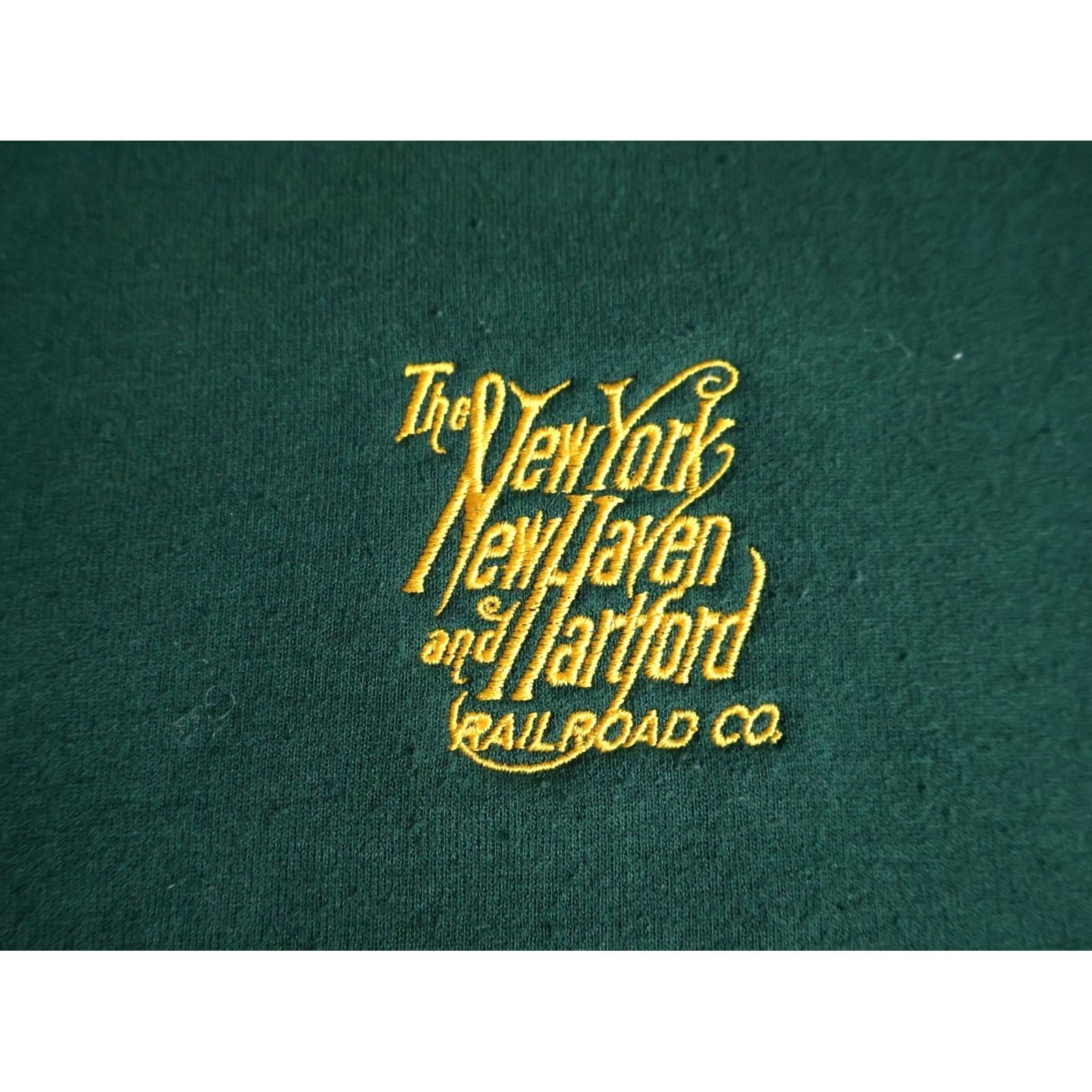 Vintage VTG New Haven Railroad Company Sweatshirt Men's XL Green Embroidered 90s City Outdoor Retro Graphic Print Heavyweight Size US XL / EU 56 / 4 - 4 Thumbnail