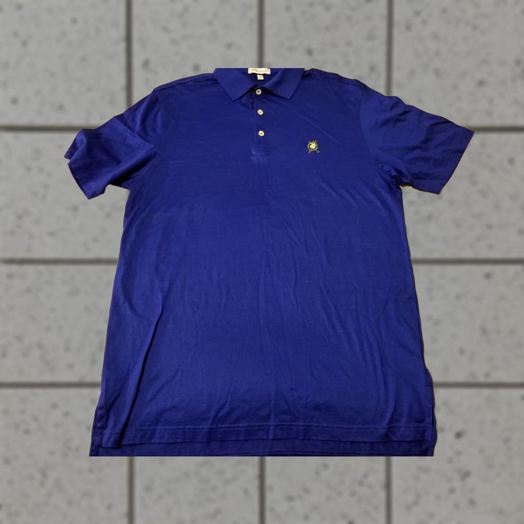 Peter Millar Peter Millar Polo Shirt M Medium Blue Cotton Mens Size US M / EU 48-50 / 2 - 1 Thumbnail