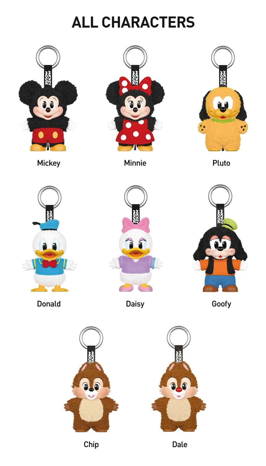 POP MART Pop Mart Mickey Family Cute Together Keychain Series Figures Size ONE SIZE - 2 Thumbnail
