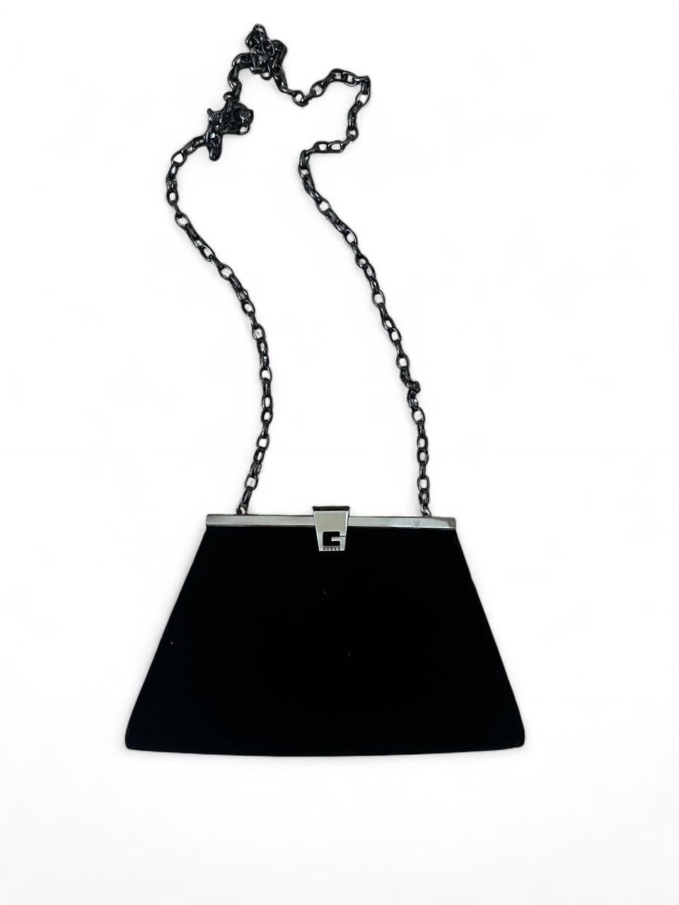 Guess Guess black velvet chain evening bag – minimalist Y2K Size ONE SIZE - 1 Thumbnail
