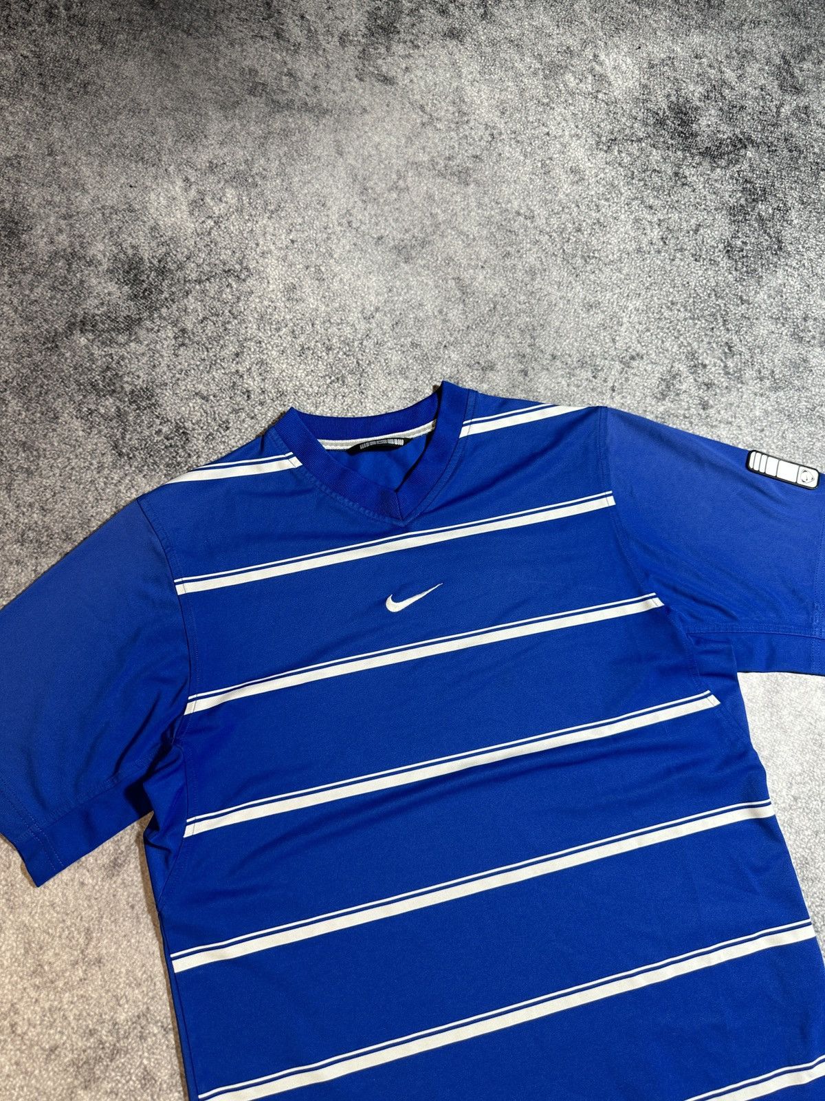 Nike × Vintage Y2k vintage Nike Striped t-shirt Streetwear Central Swoosh M Size US M / EU 48-50 / 2 - 2 Thumbnail