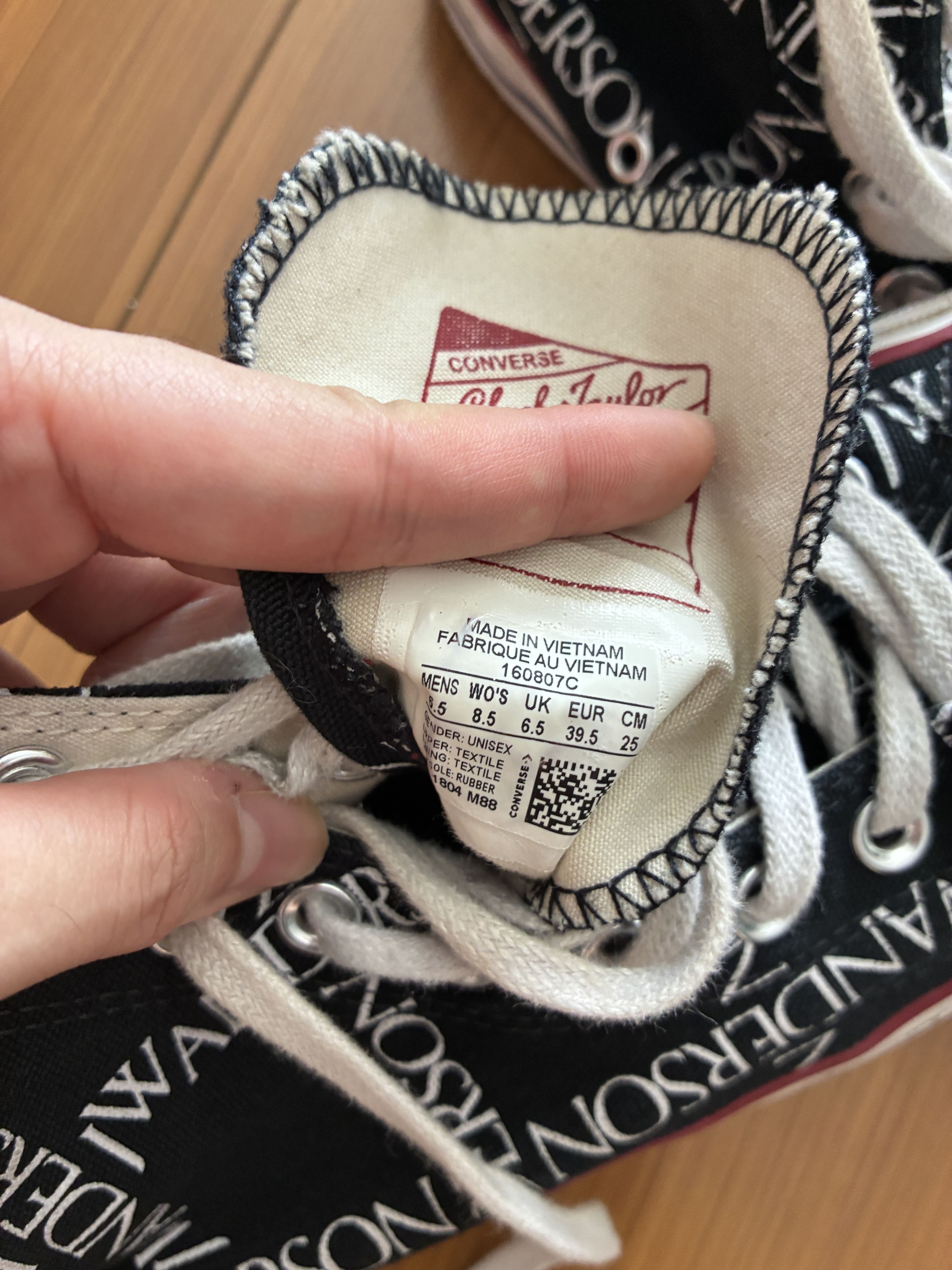 JW Anderson Converse JW Anderson All Star Hi Top Black US Women's 8.5 Size US 6.5 / EU 39-40 - 6 Thumbnail