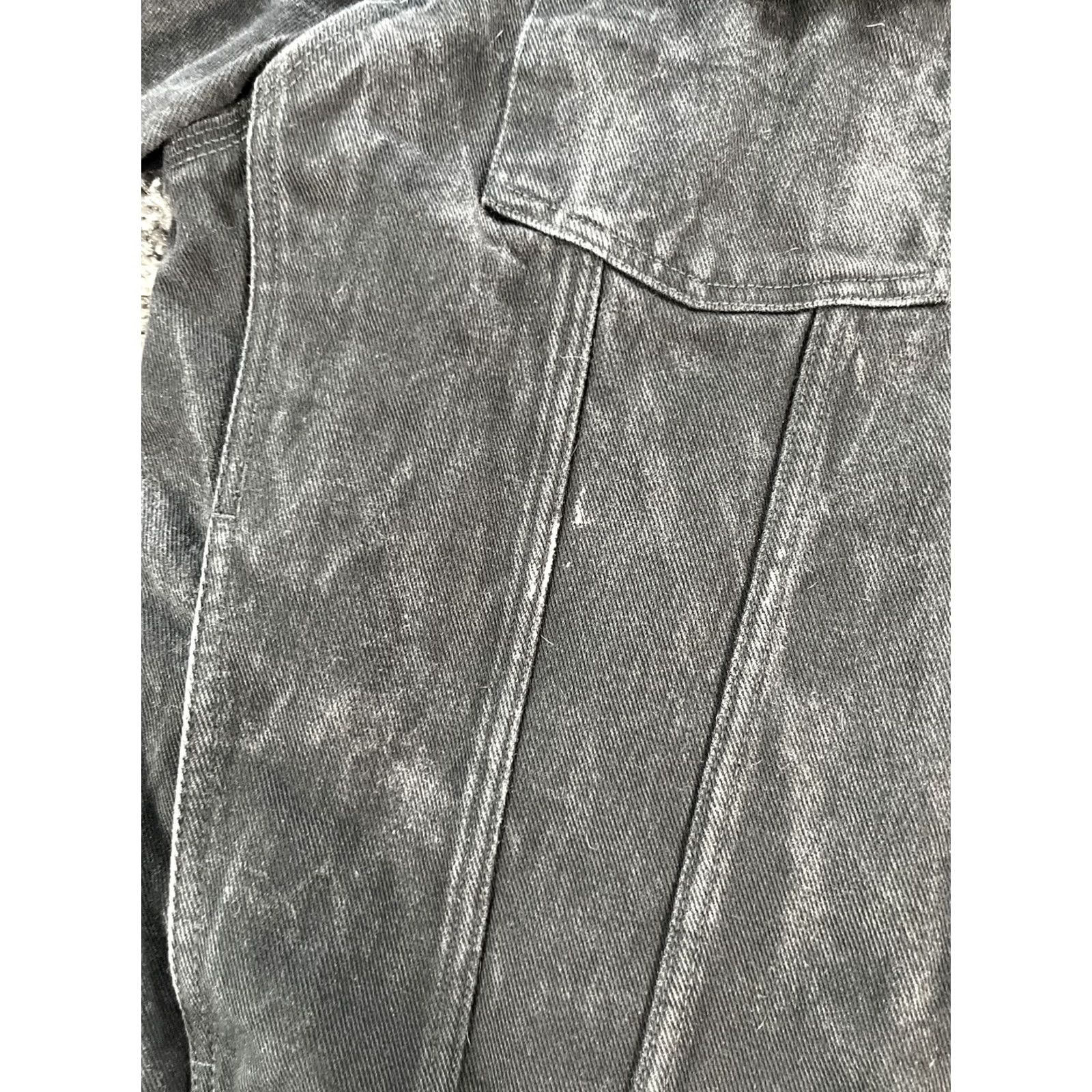 Tommy Hilfiger VINTAGE Tommy Hilfiger Jeans Denim Jacket Mens 2XL Black Denim Button 90s Biker Flag Classic Size US 39 - 6 Thumbnail