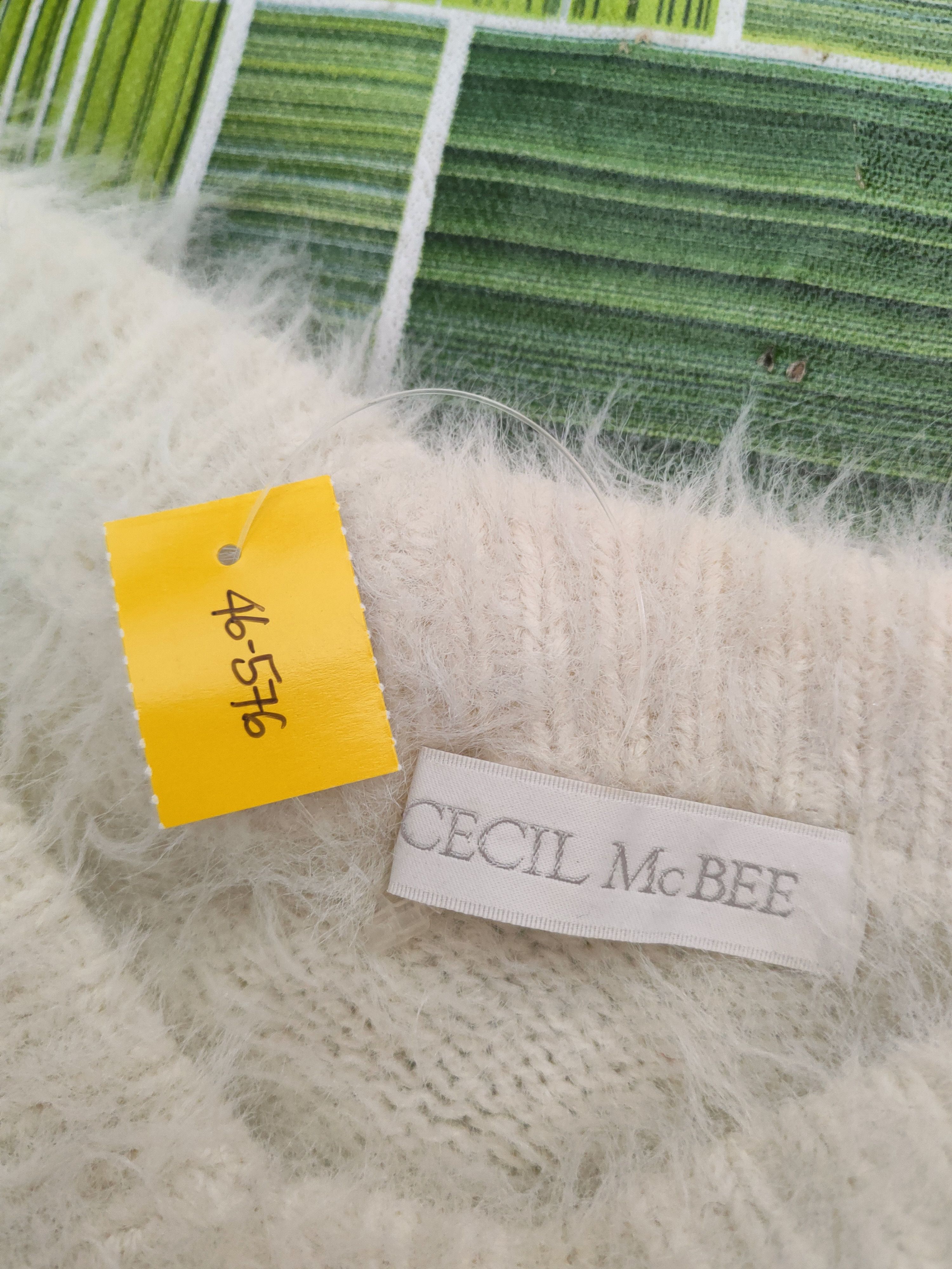 Japanese Brand DL Cecil McBee Black White Fur Mohair Knitwear #46-576 Size M / US 6-8 / IT 42-44 - 13 Thumbnail