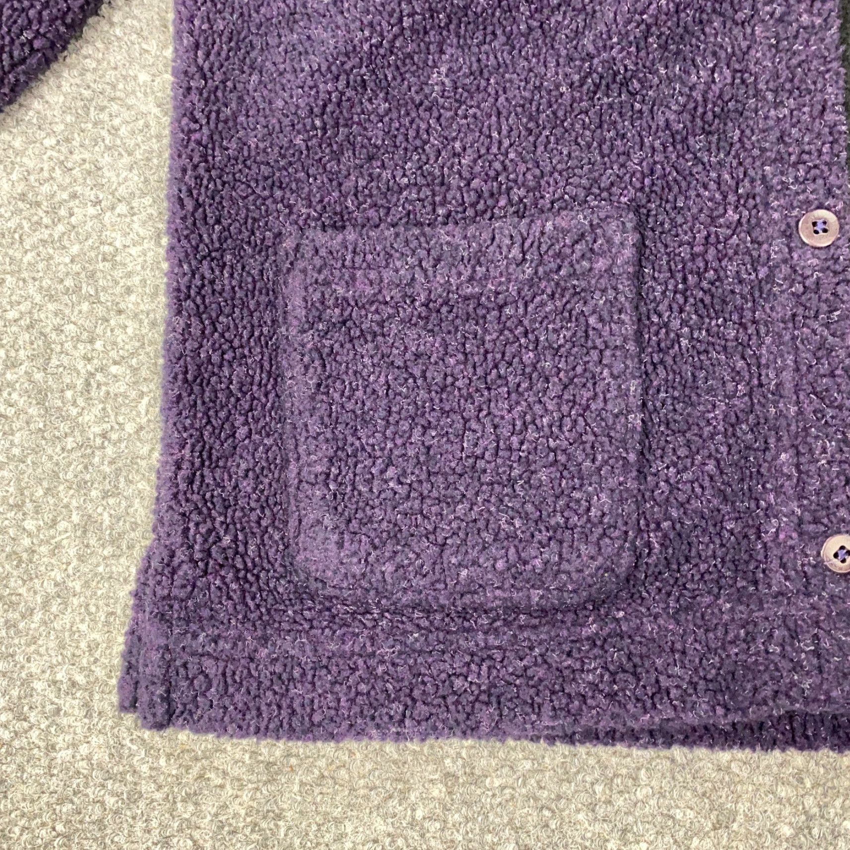 Vintage VINTAGE L.L. Bean Fleece Jacket Small Purple Casual Button Classic Petites Womens Size S / US 4 / IT 40 - 4 Thumbnail