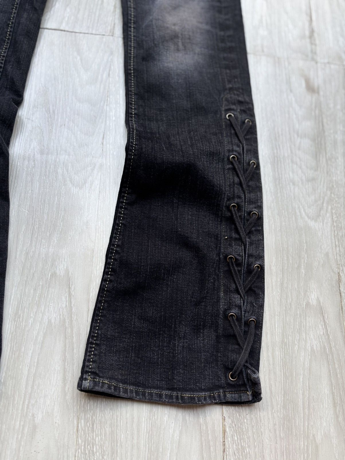 Japanese Brand GEORGIALOVE lace up flare jeans Size US 26 / EU 42 - 7 Thumbnail
