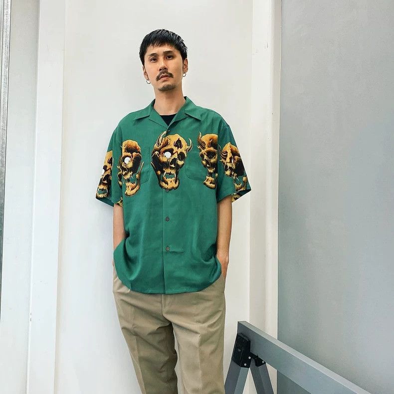 Wacko Maria Wacko maria 56 Tattoo Shirt 21aw Short Sleeve Shirt Size US L / EU 52-54 / 3 - 7 Thumbnail
