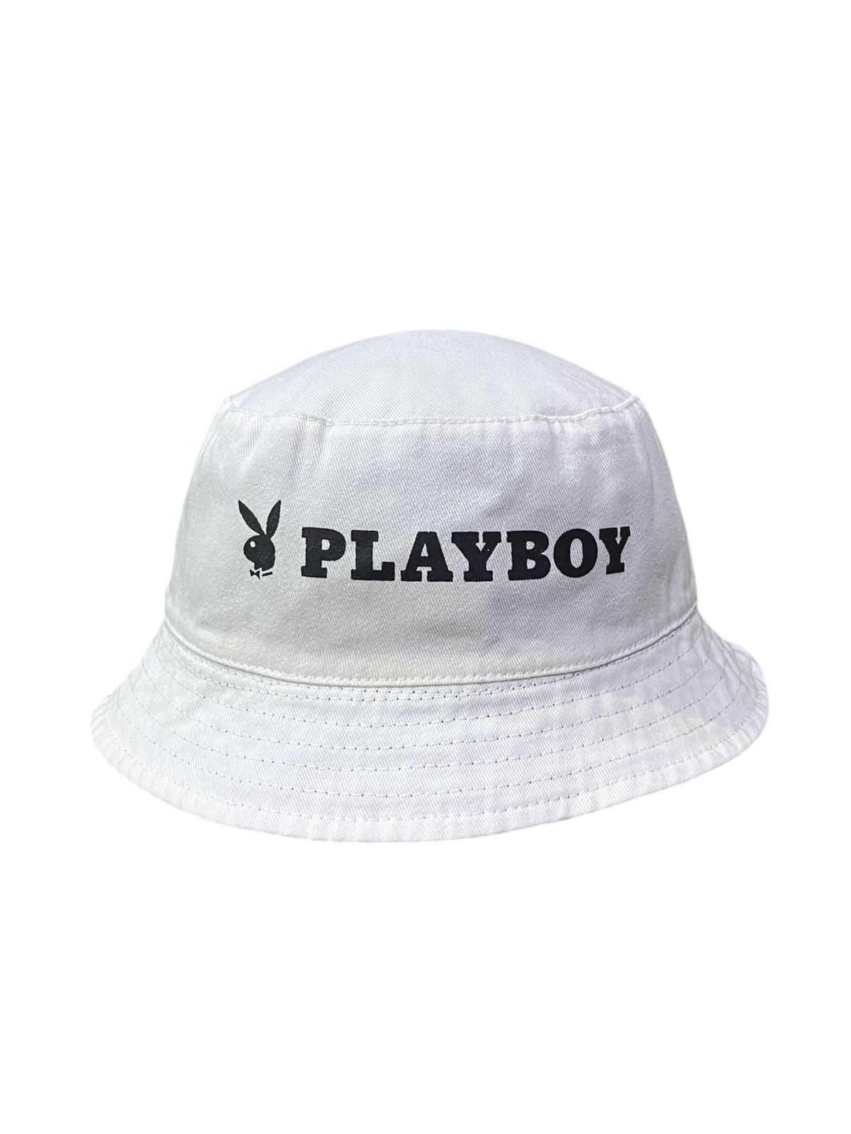 Playboy 🐇 Retro Playboy Reversible Bunny Monogram Bucket Hat Street Size ONE SIZE - 6 Thumbnail