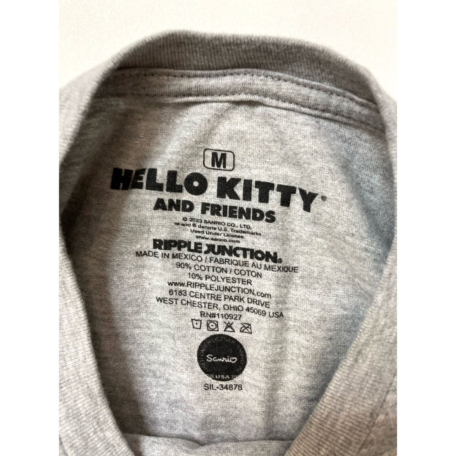 Ripple Junction Hello Kitty And Friends Graphic T-shirt Women Medium Gray Short Sleeve Size M / US 6-8 / IT 42-44 - 4 Thumbnail
