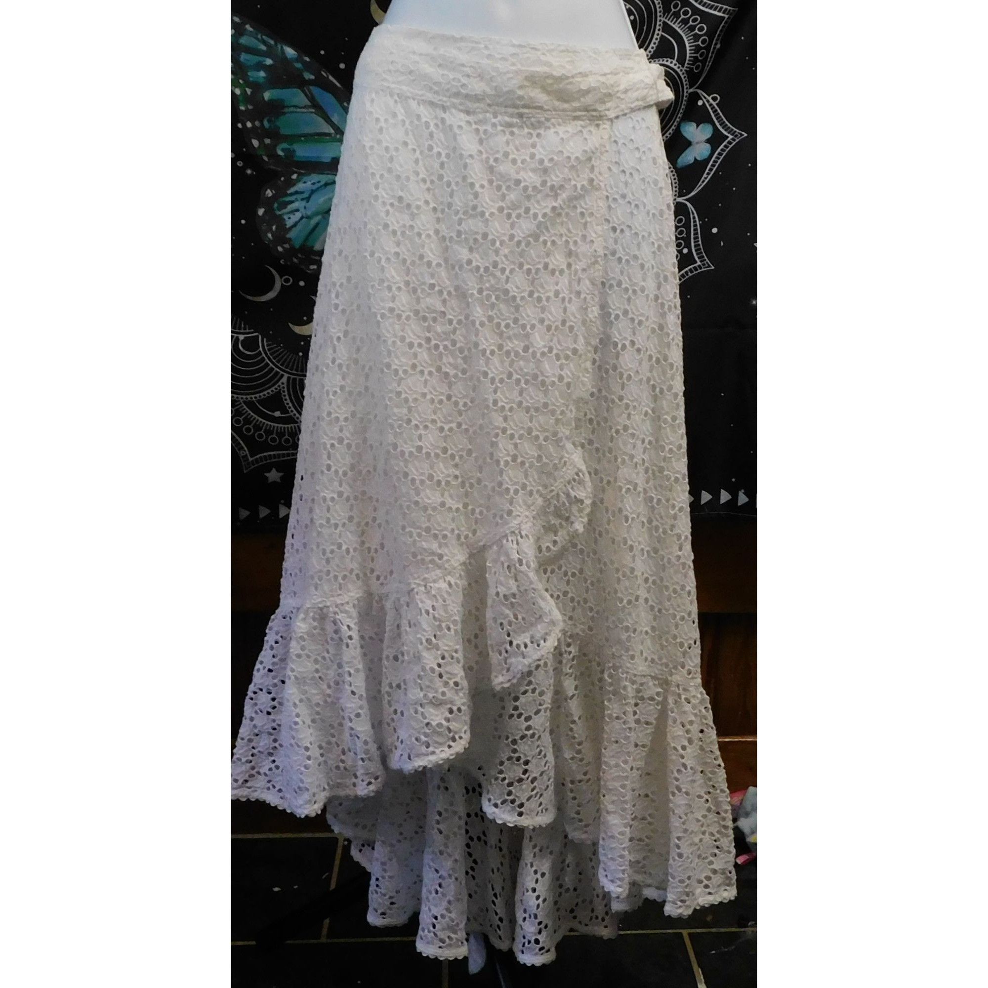Polo Ralph Lauren Polo Ralph Lauren White Lace Wrap Midi Skirt NWT Size 34" / US 12 / IT 48 - 1 Thumbnail