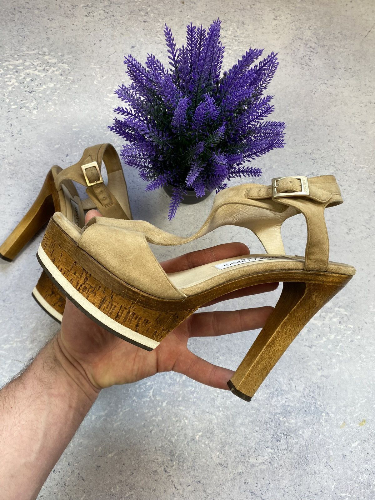 Jimmy Choo Jimmy Choo Women’s Heels Leather Suede Shoes Size 39 Size US 9 / IT 39 - 20 Thumbnail