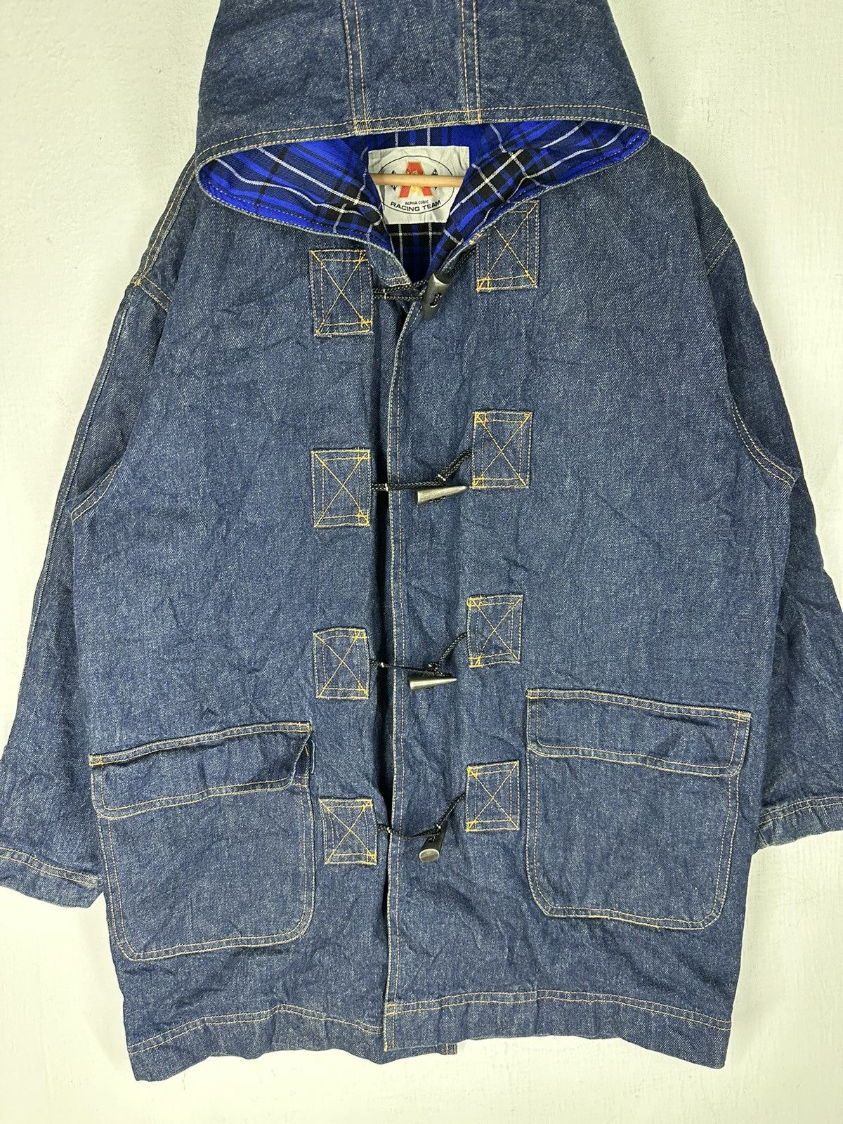 Fox Racing Vintage Alpha Cubic Racing Team Long Denim Jacket Size US XL / EU 56 / 4 - 4 Thumbnail