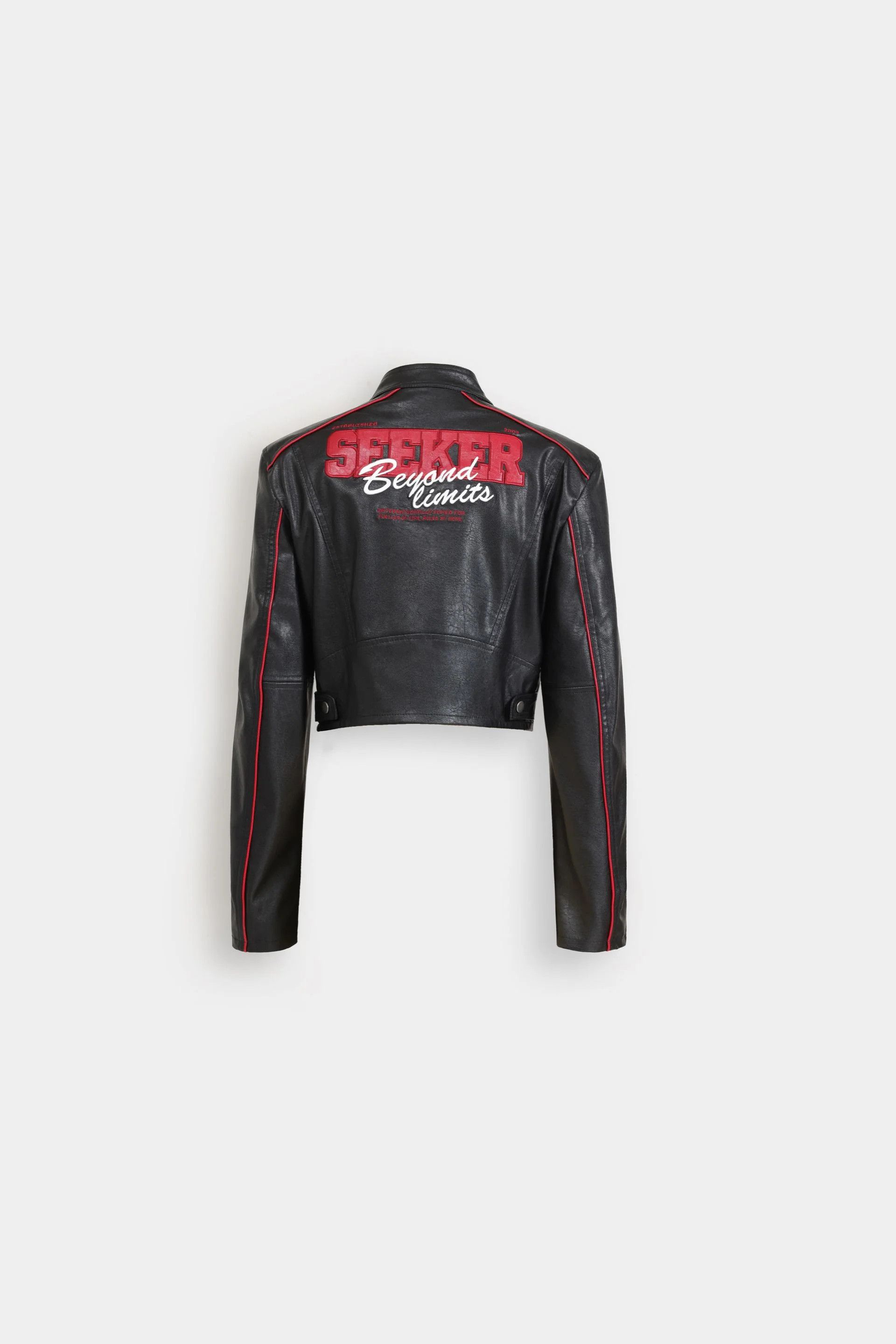 Other Black Cropped Faux Leather Jacket Women – Slim Fit Size S / US 4 / IT 40 - 2 Thumbnail