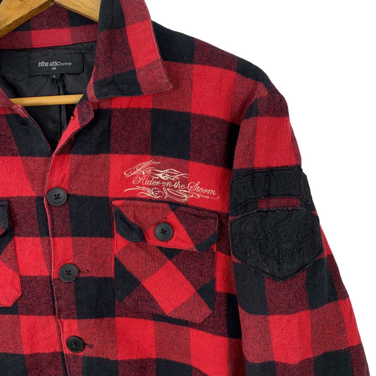 In The Attic × Japanese Brand IN THE ATTIC Homme Japanese Brand Casualwear Checkered Shirt Size US L / EU 52-54 / 3 - 5 Thumbnail