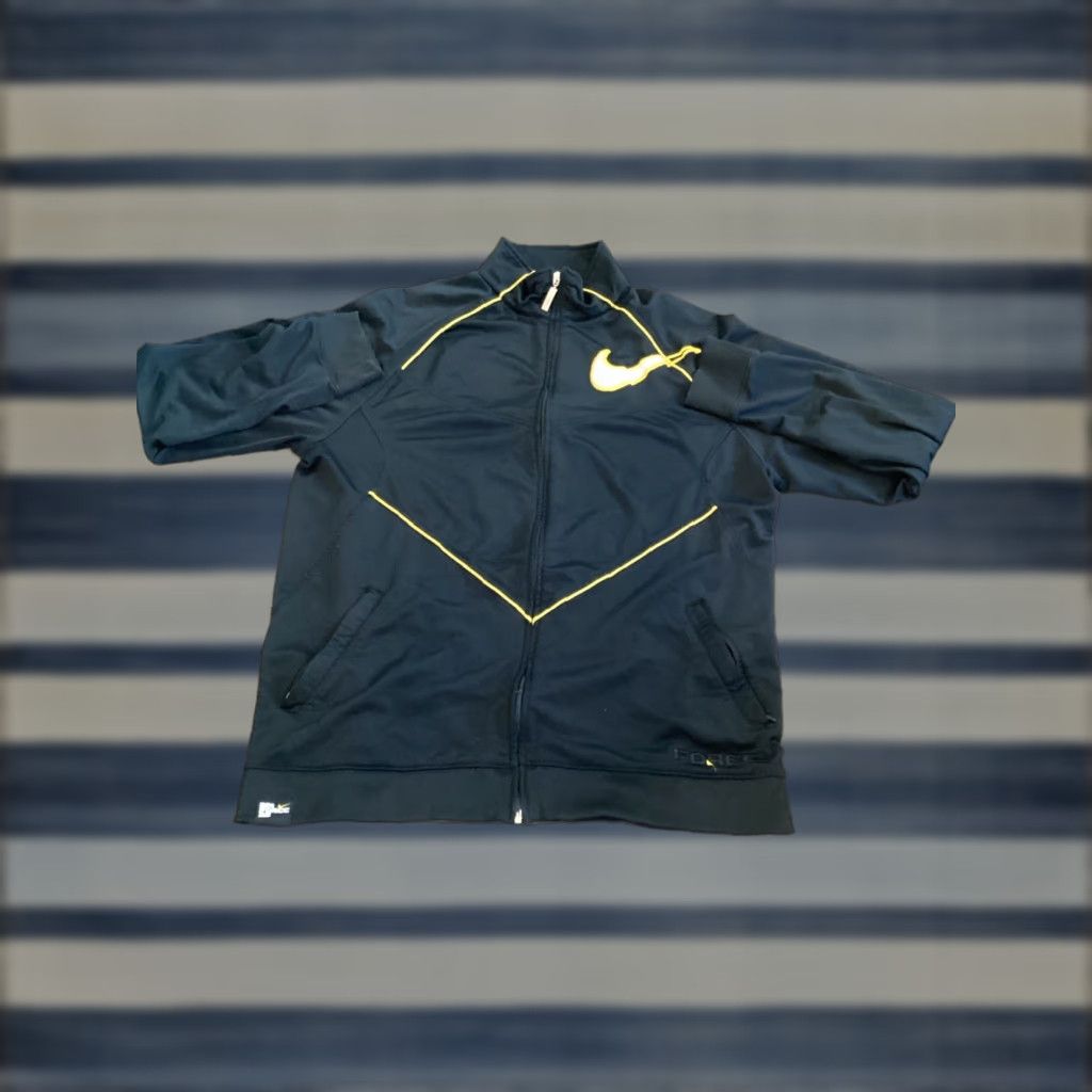 Nike Vintage Nike Size 3XL Mens Air Force 25 Black Yellow Track Jacket Full Zip Swoosh Size US XXL / EU 58 / 5 - 1 Thumbnail
