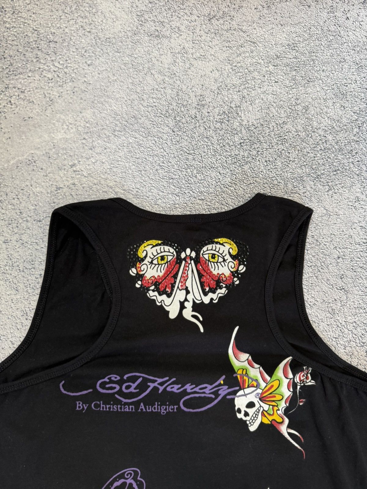 Ed Hardy Ed Hardy Dress Tattoo Roses Butterflies Skull Y2K Stretch Size S / US 4 / IT 40 - 9 Thumbnail